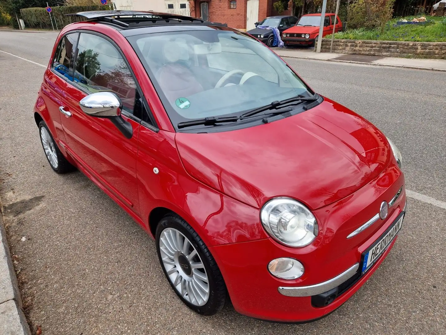 Fiat 500 Sport Bi Xenon Panorama Klima Leder SHZ Rot - 2