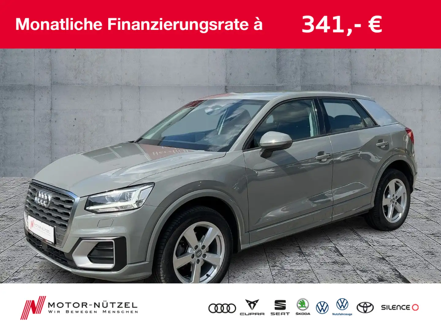 Audi Q2 30 TFSI SPORT LED+NAV+GRA+PDC+DAB+SHZ+MFL+MFA Gris - 1