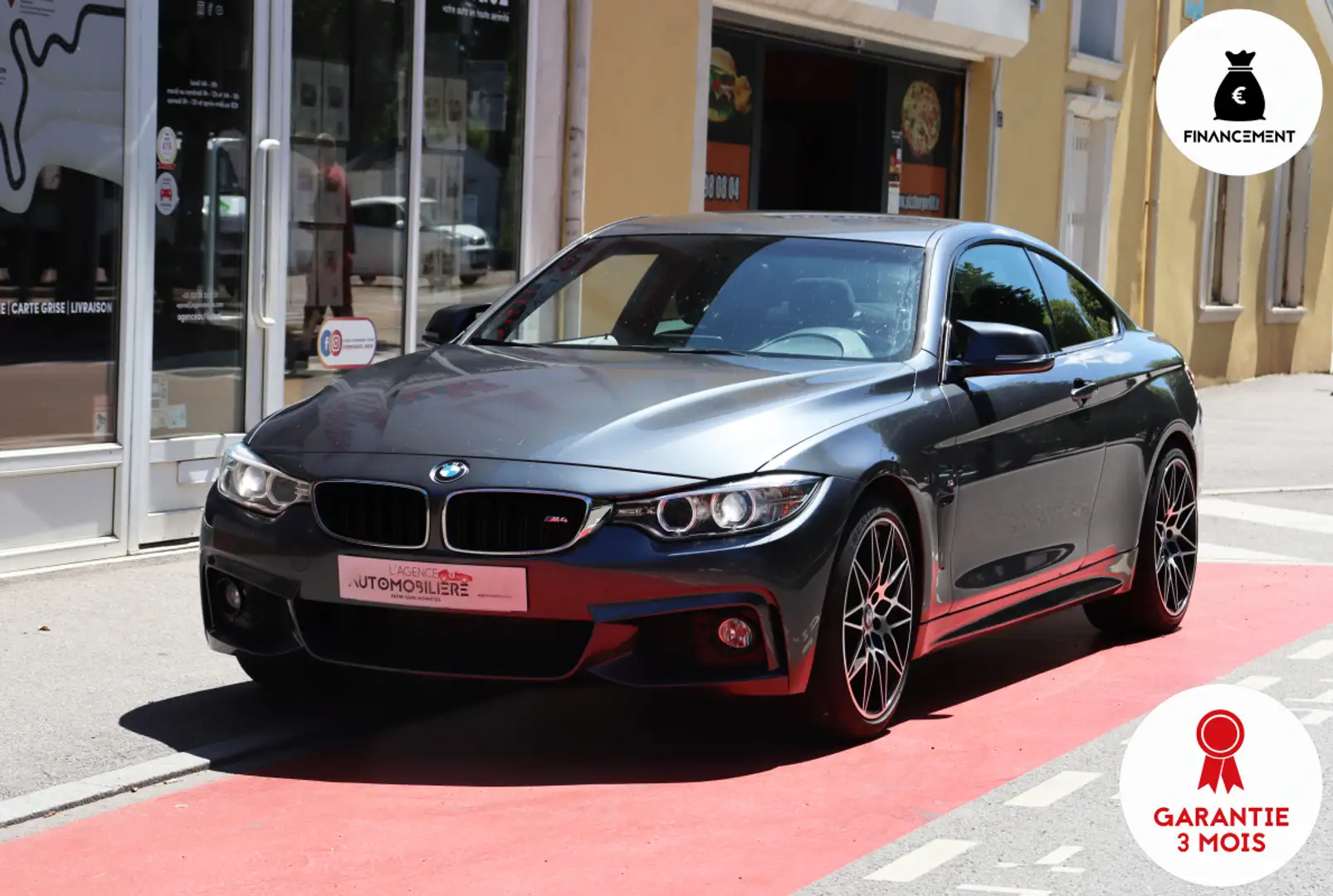 BMW (F32) Coupé 420d 184 PACK M BVM (Bluetooth, GPS, Gris - 1