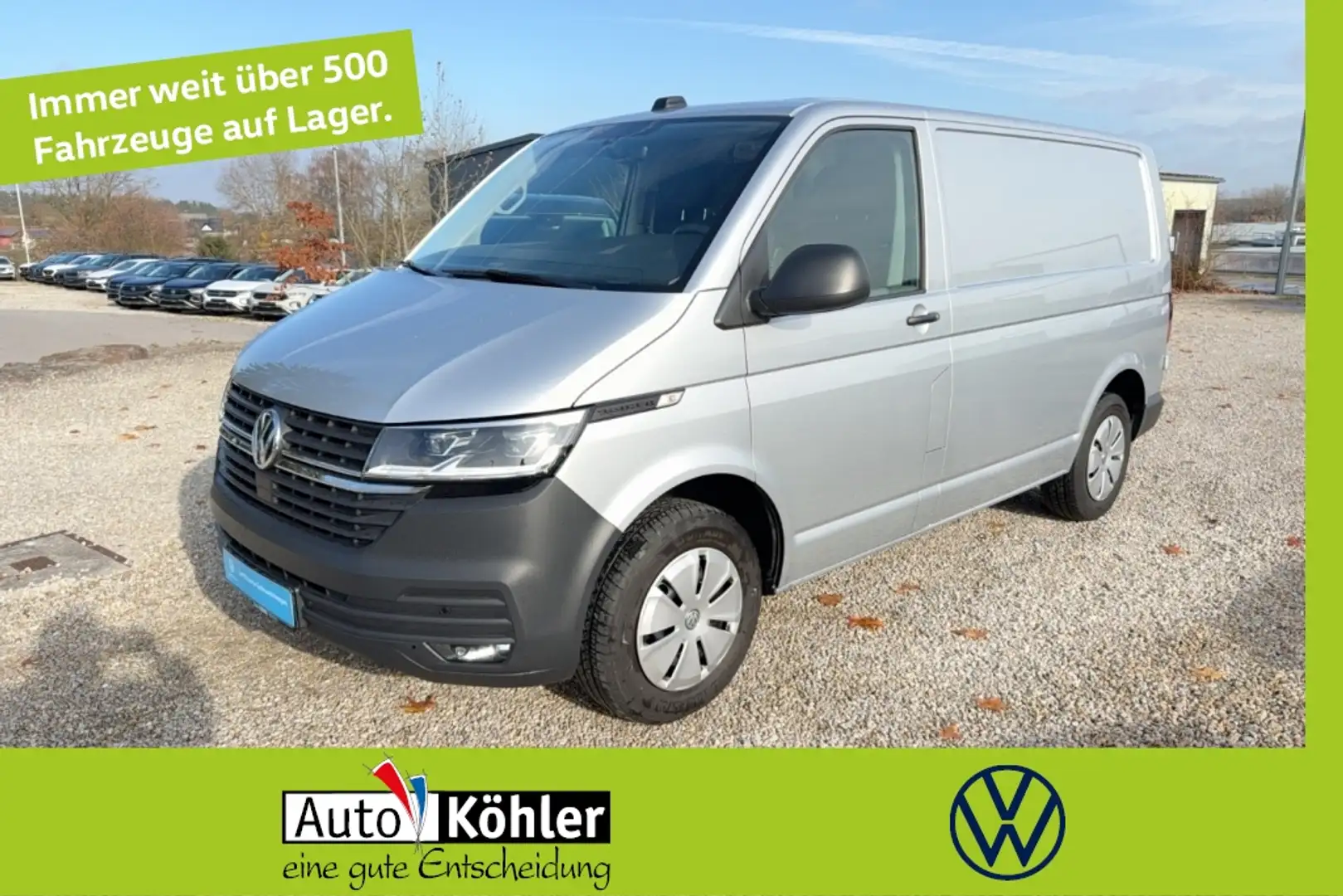 Volkswagen T6.1 Transporter KR Kasten TDi DSG AHK/LED/Navi Silber - 1