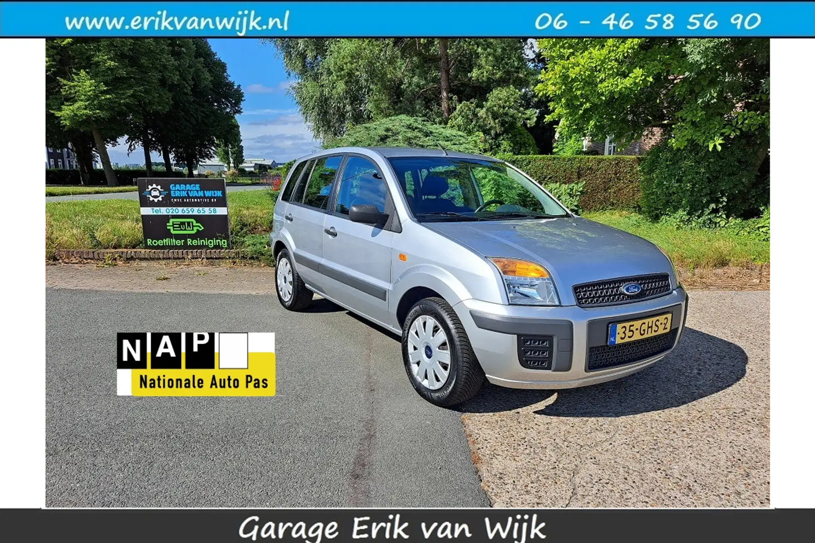 Ford Fusion 1.4-16V Cool & Sound Airco in Nieuwstaat Zilver - 1