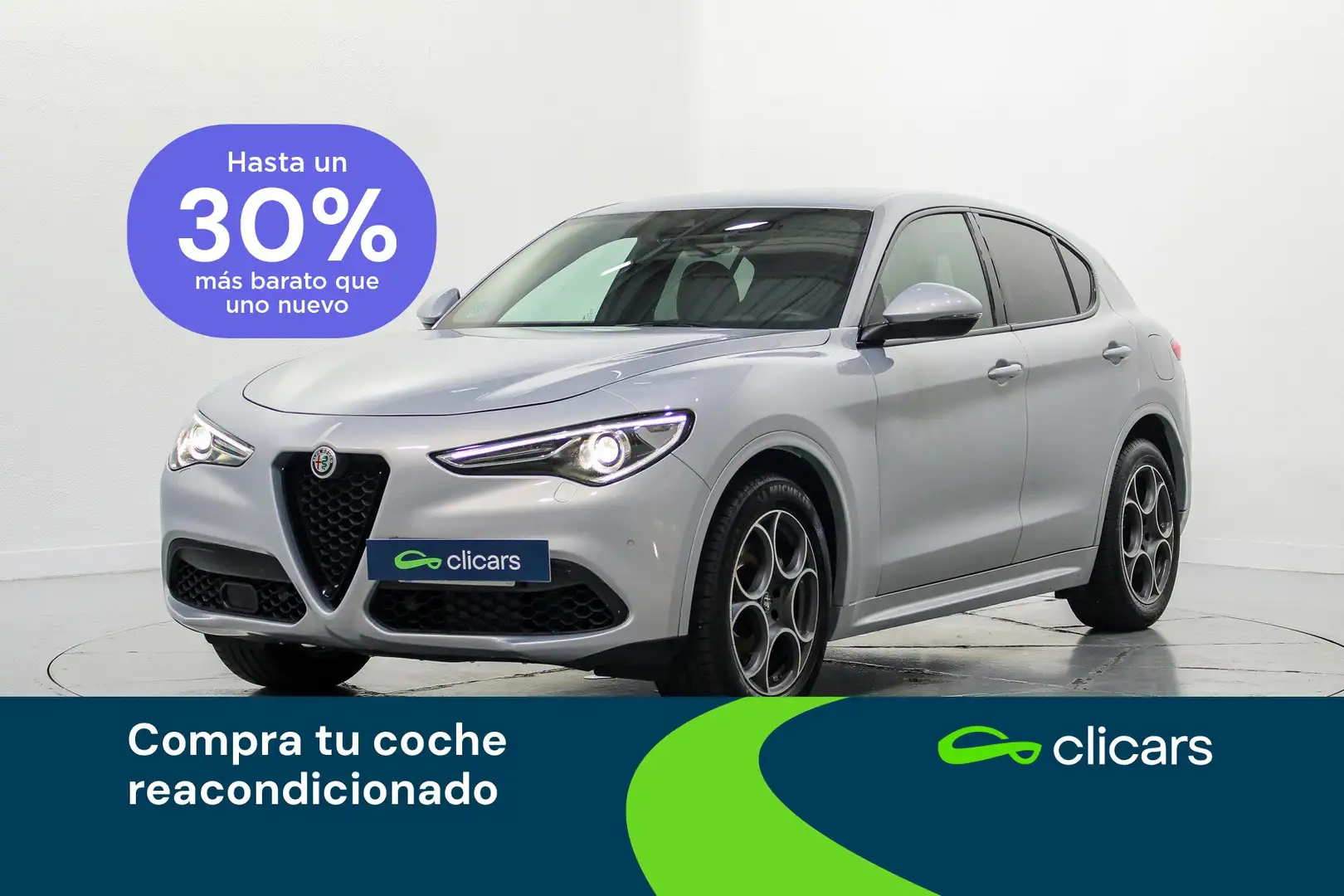 Alfa Romeo Stelvio 2.2 TI Q4 210 Aut. Plateado - 1