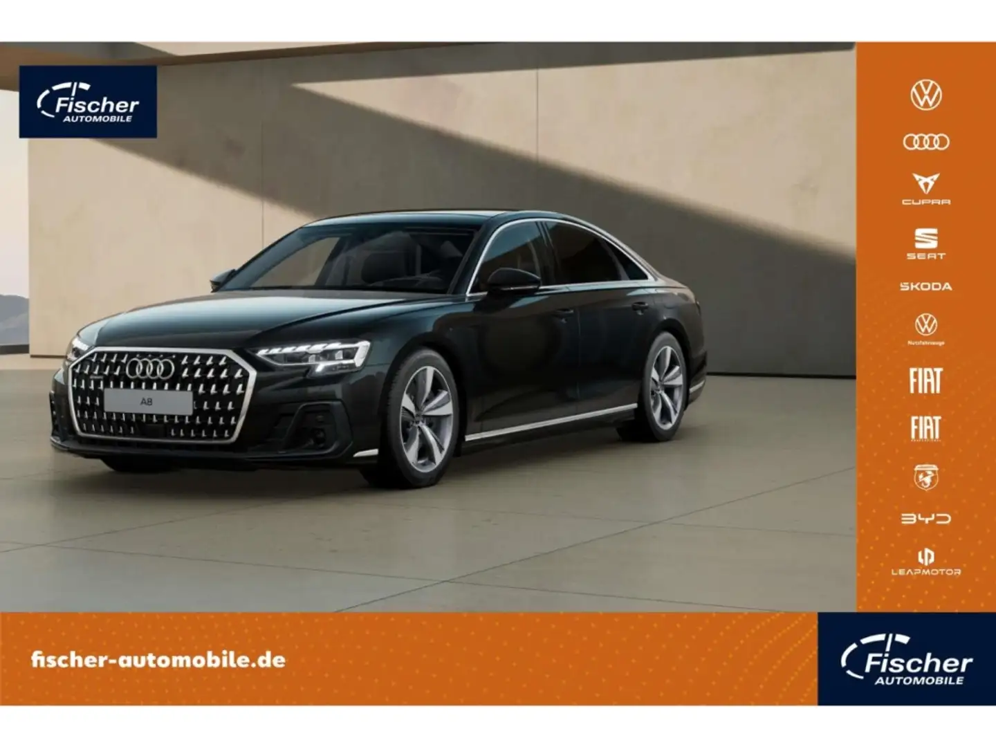 Audi A8 60 TFSI e quattro Matrix/HUD/P-Dach/360/Allrl. Noir - 1