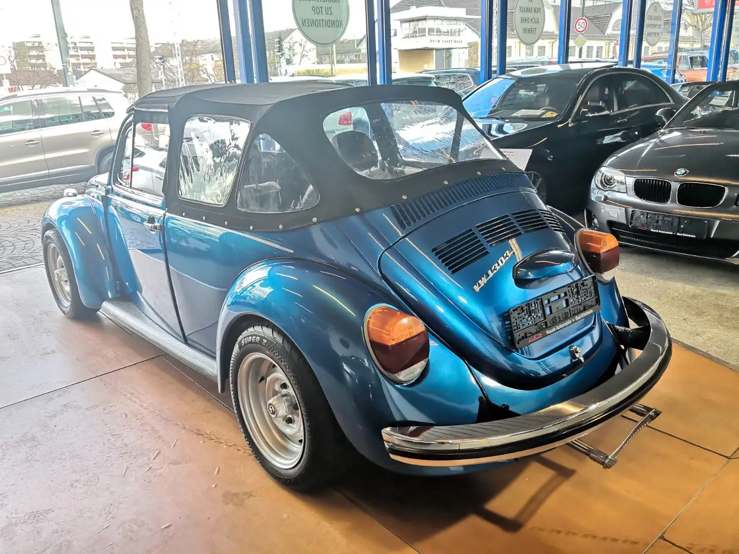 Volkswagen Käfer Cabrio EINZELSTÜCK/89TKM/ROSTFREI/SAMMLER Azul - 2