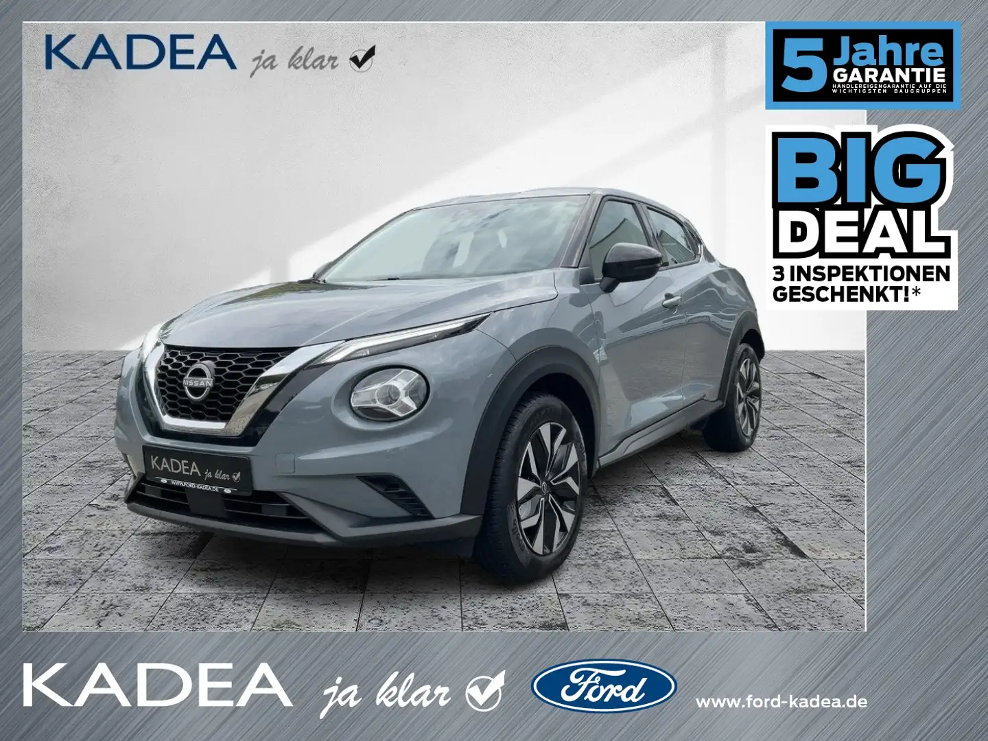 Nissan Juke 1.0 DIG-T Acenta LED+Fernlichtass.+Kam.+LM Grau - 1
