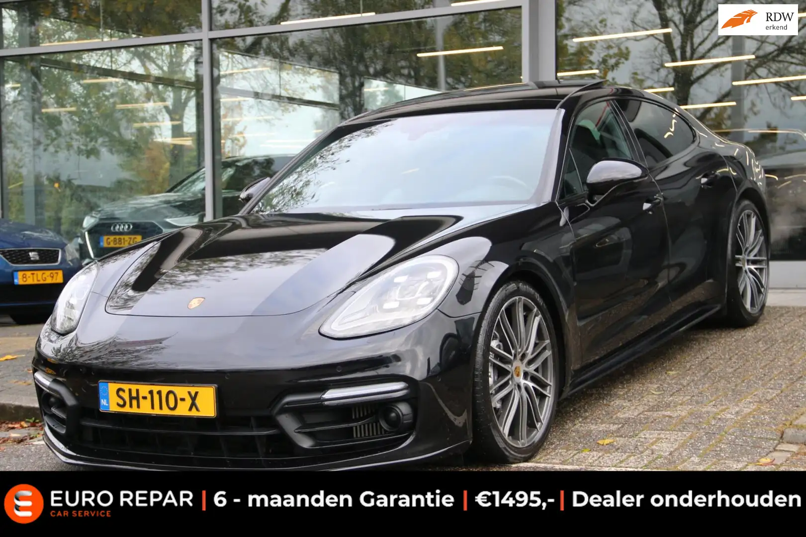 Porsche Panamera 2.9 4 E-Hybrid LUCHTVERING PANO-DAK VOL! Zwart - 1