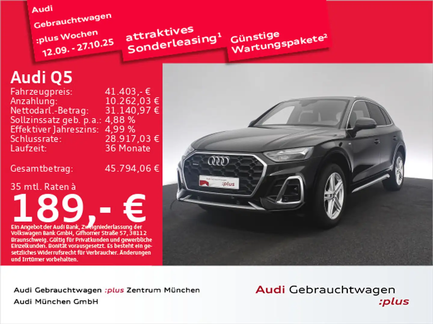 Audi Q5 40 TDI qu. S tronic S line AHK/Virtual+/Kamer Schwarz - 1