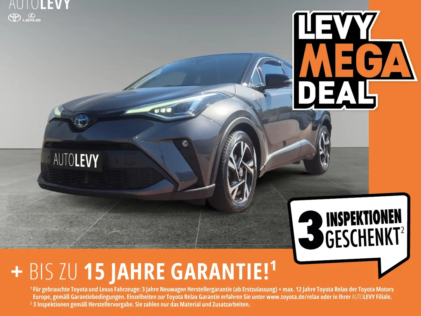 Toyota C-HR 2,0 Hybrid Team D *Led Paket*PDC*Navi* Grigio - 1