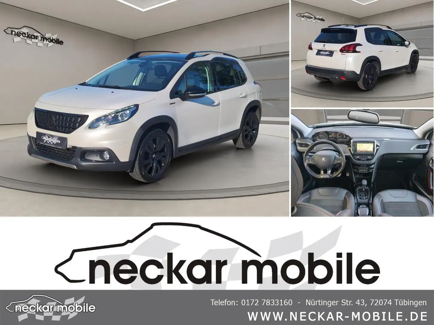Peugeot 2008 GT-Line Autom. Pano Navi Kam Sitzheiz Weiß - 1