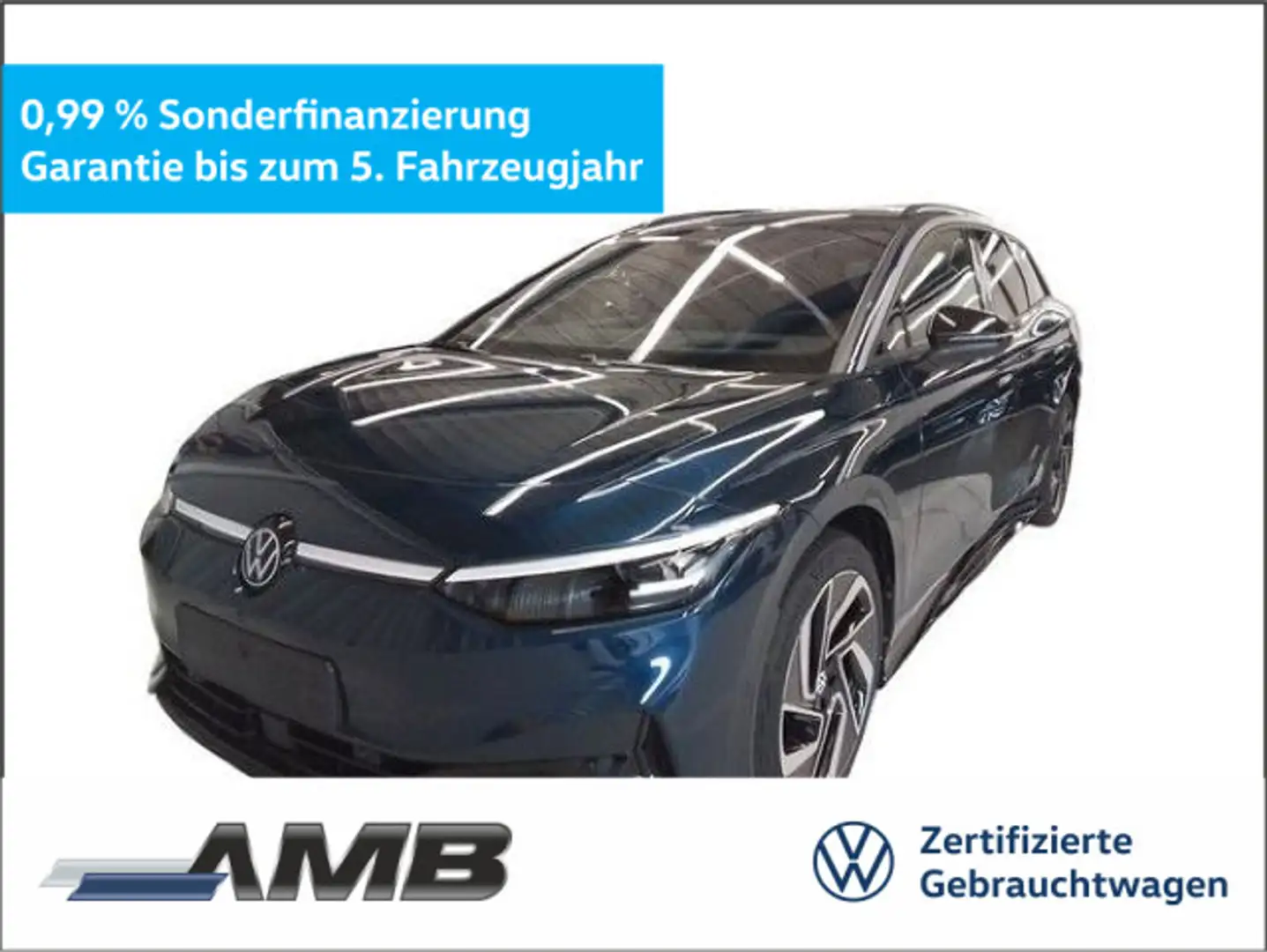 Volkswagen ID.7 Tourer Pro 77kWh/AHK/Matrix/Wärmepu/11.29Ga Blau - 1