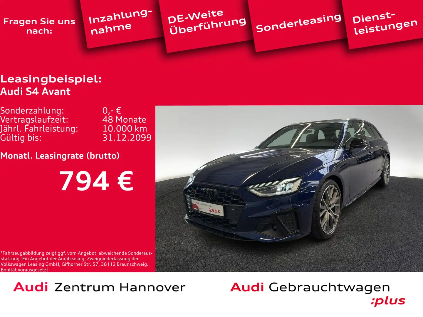 Audi S4 3.0 TDI quattro Blau - 1