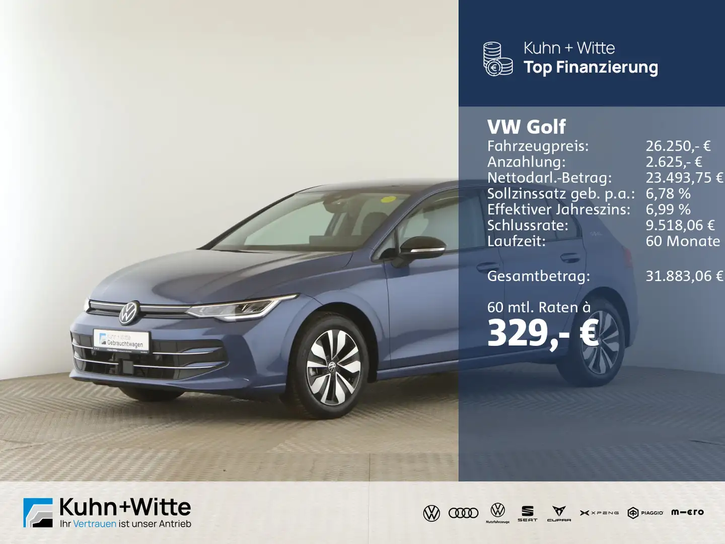 Volkswagen Golf VIII 1.5 TSI Goal *AHK*ACC*LED*RFK*Navi*App Blau - 1