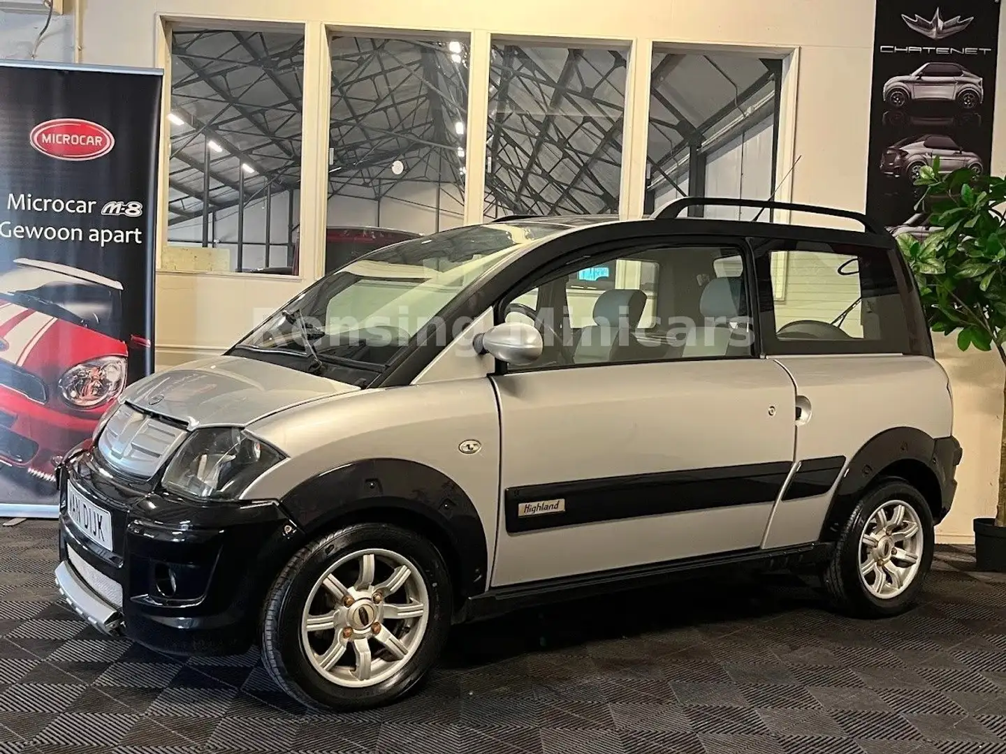 Microcar MC2 Campus Highland XXL Koffer Mopedauto 45 KM Silber - 1