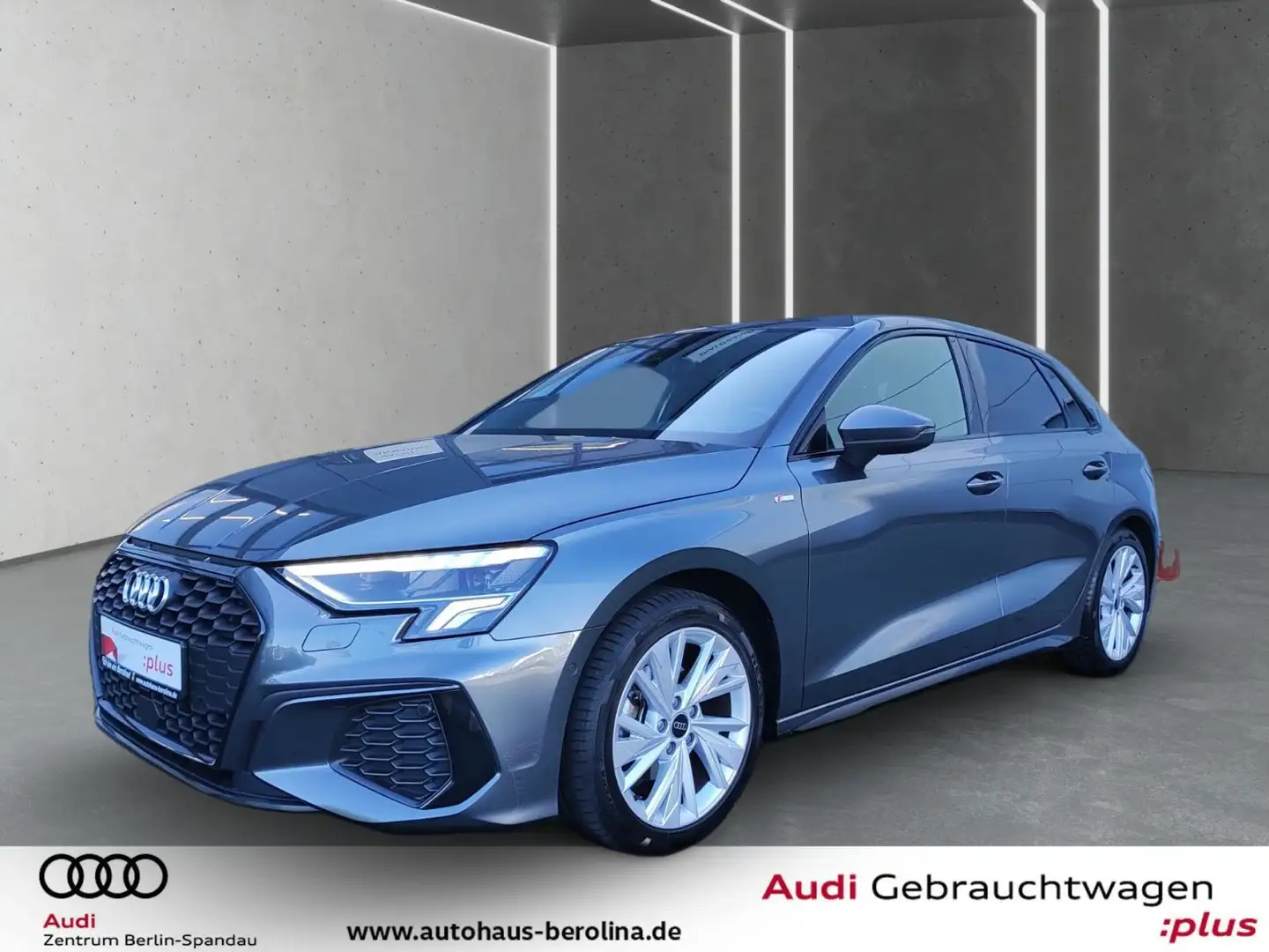 Audi A3 35 TFSI S line S tronic *NAV+*GRA* Gris - 2