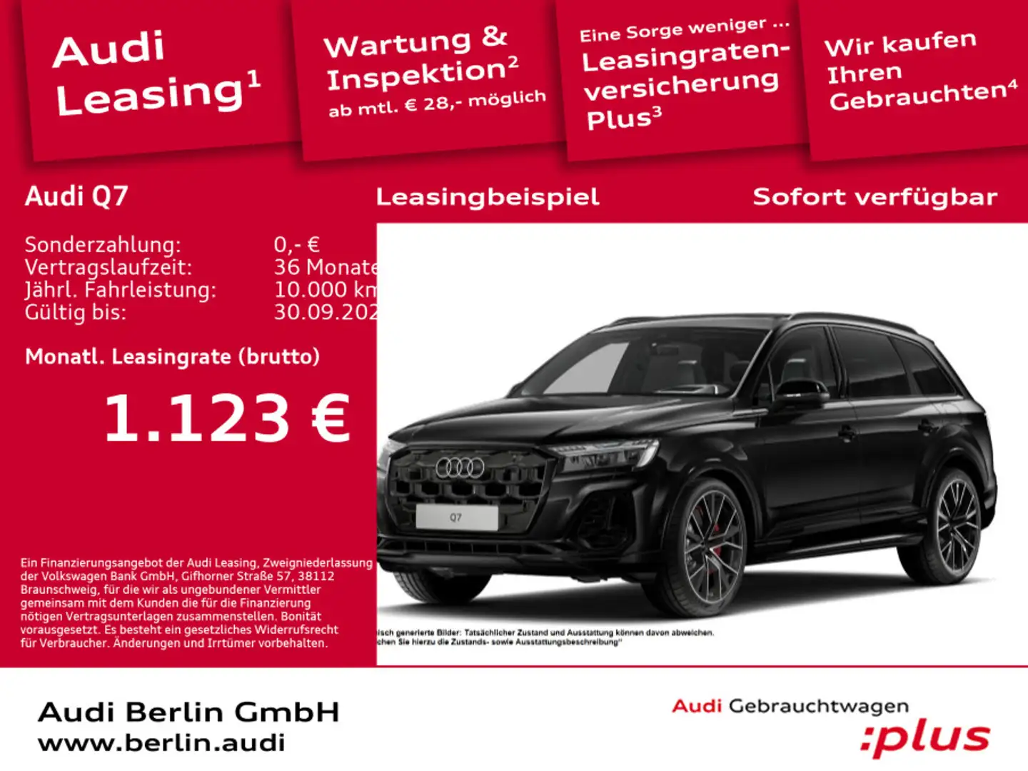 Audi Q7 S line 60 TFSI e quattro tiptronic Schwarz - 1