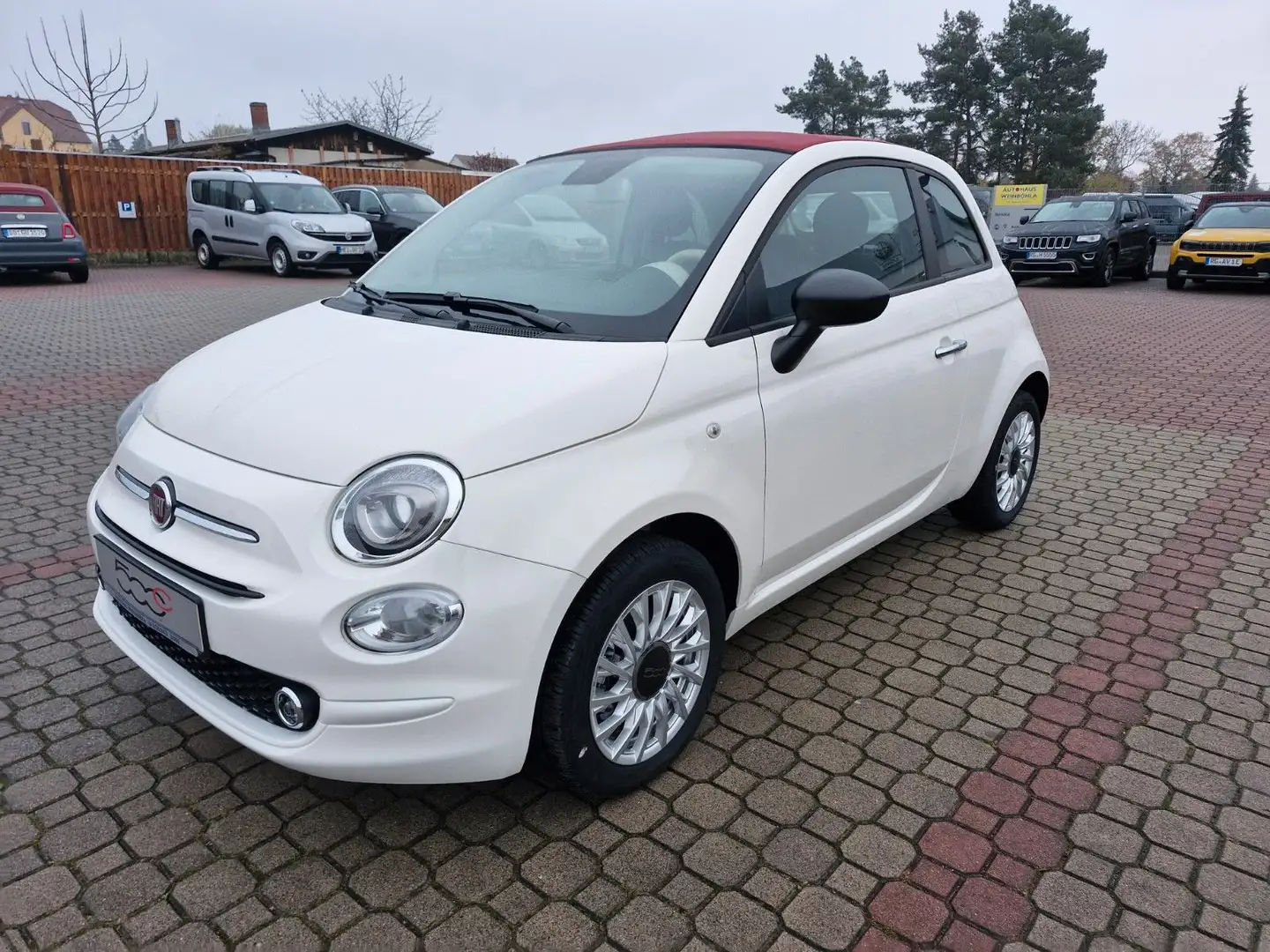Fiat 500C 500 Cabrio Verdeck rot Weiß - 1