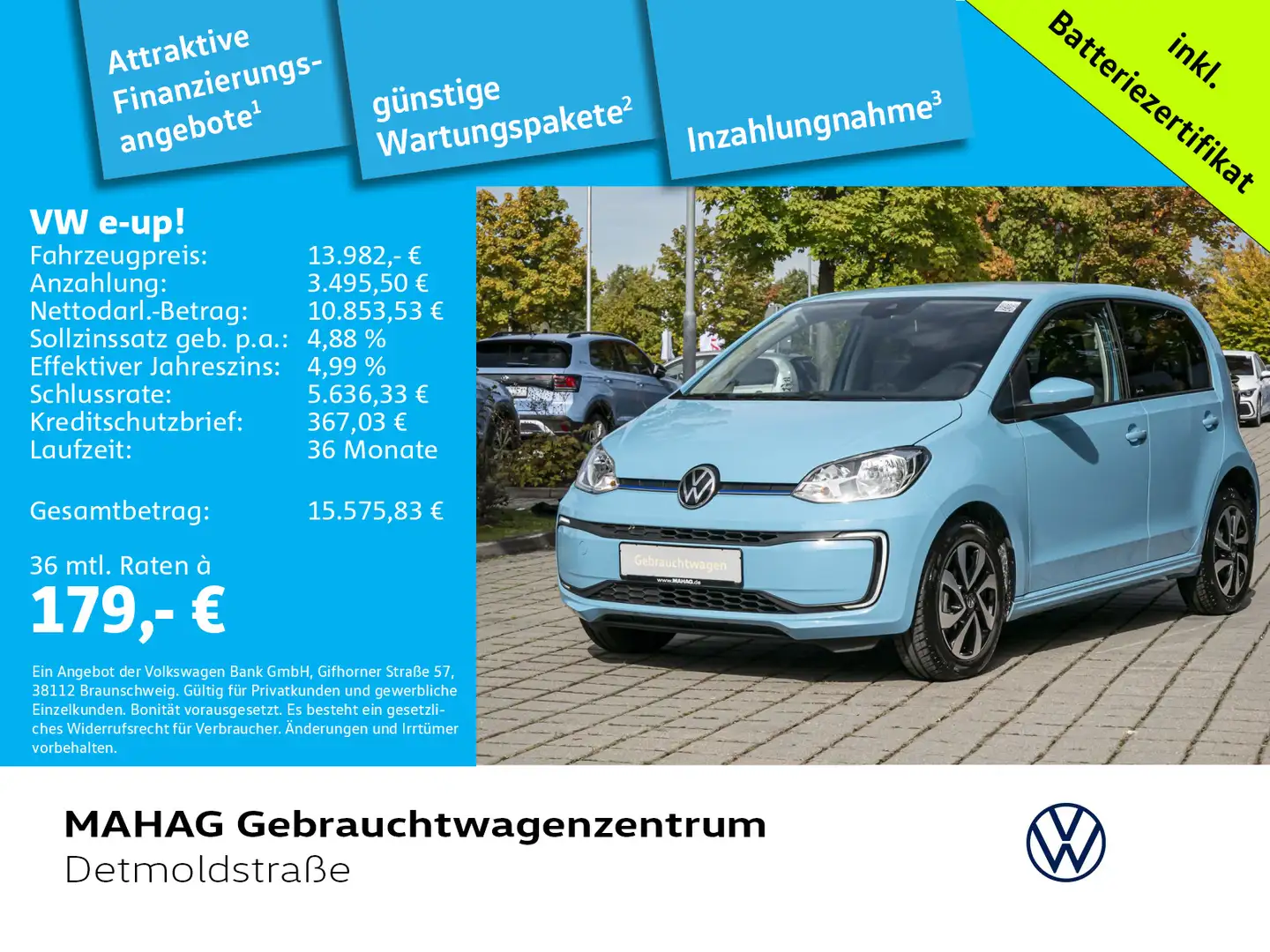 Volkswagen e-up! ACTIVE Blau - 1