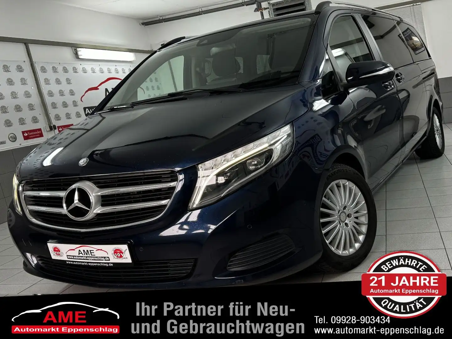 Mercedes-Benz V 250 d BT EDITION lang AHK|Navi|ILS|Standheizung Blauw - 1
