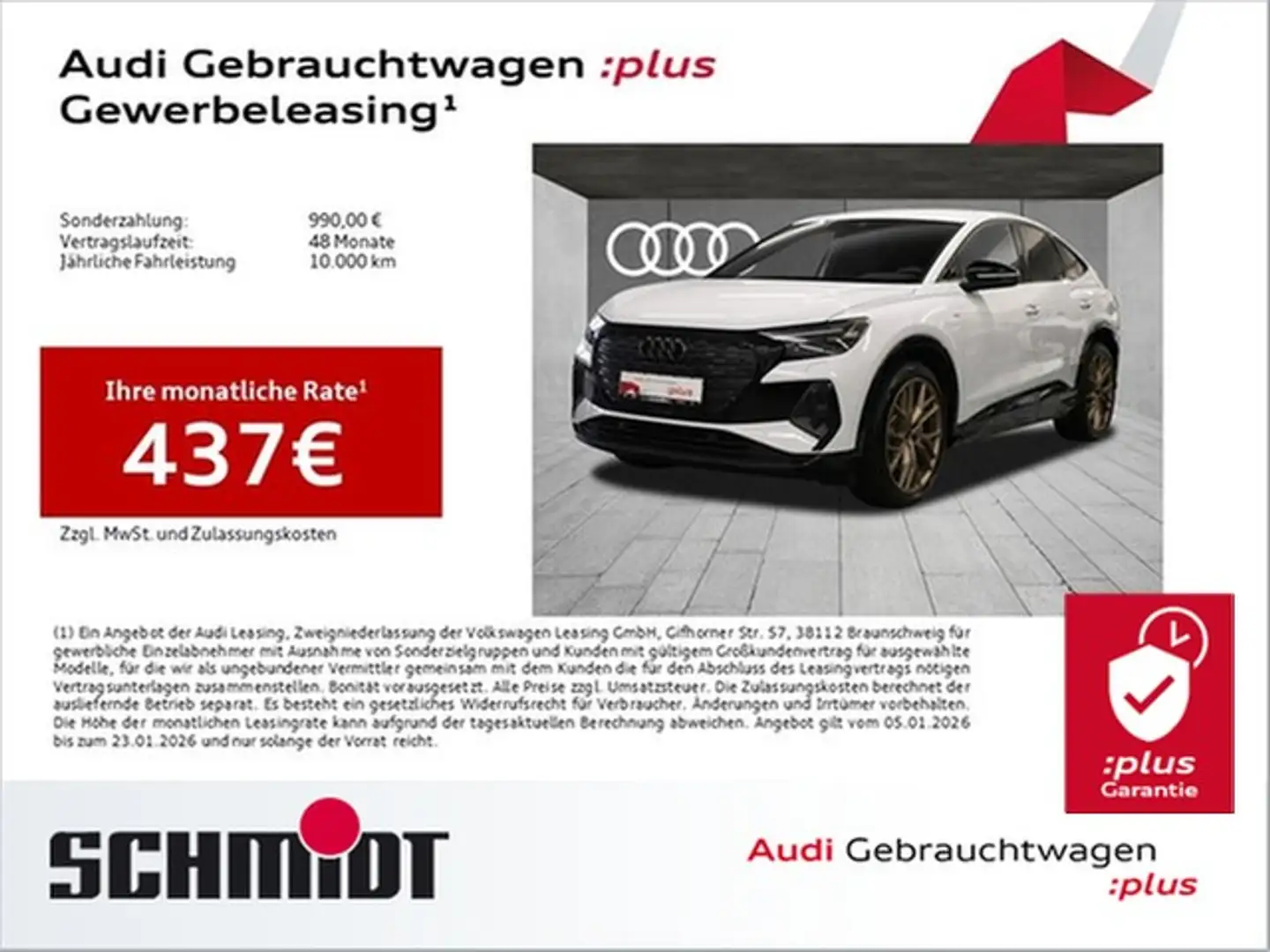 Audi Q4 e-tron Sportback 55 quattro S line Edition LM21 AHK Ma... Weiß - 1