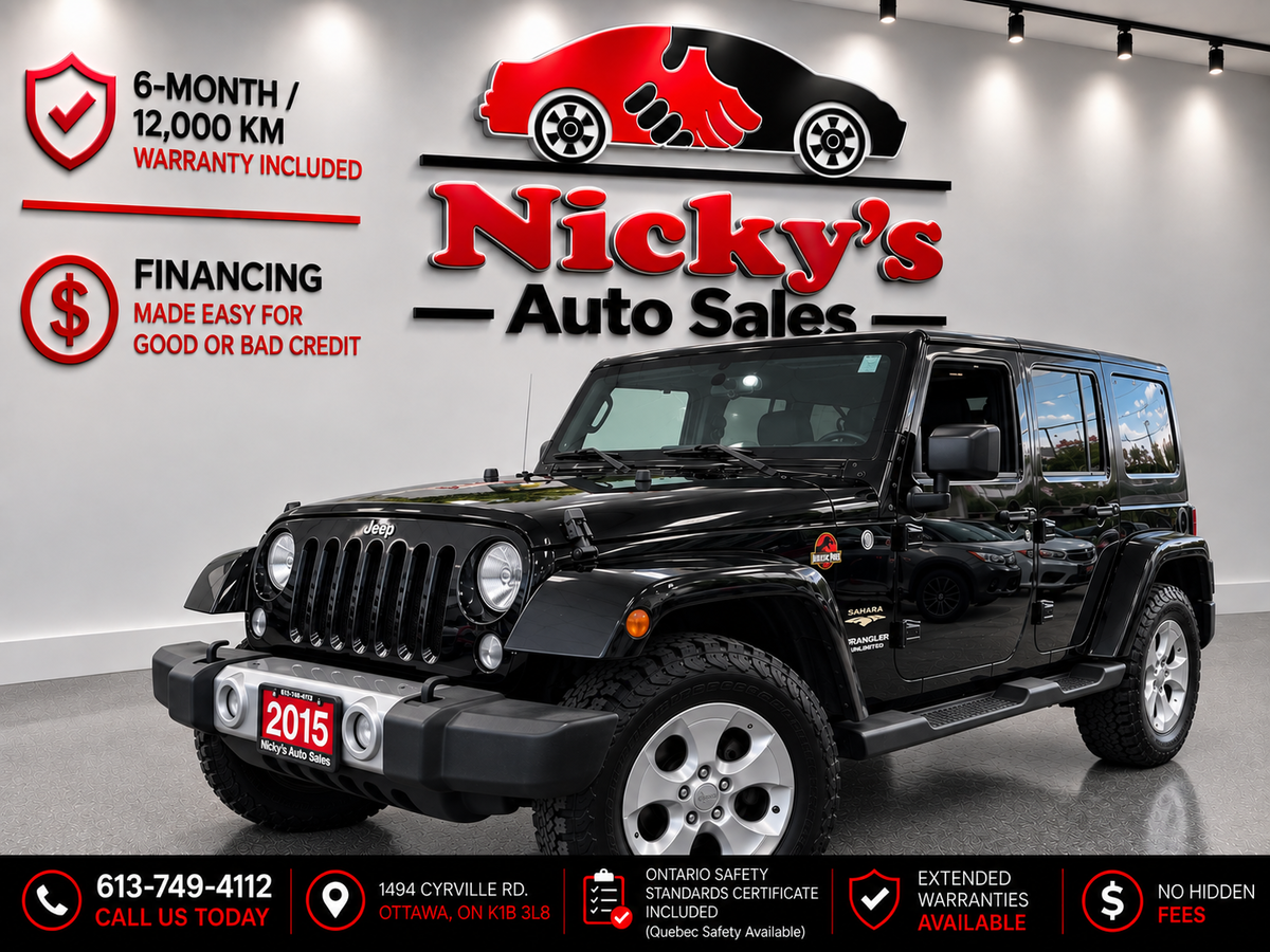 2015 Jeep Wrangler SAHARA 4X4 - AUTO - NAVI - HARD TOP!