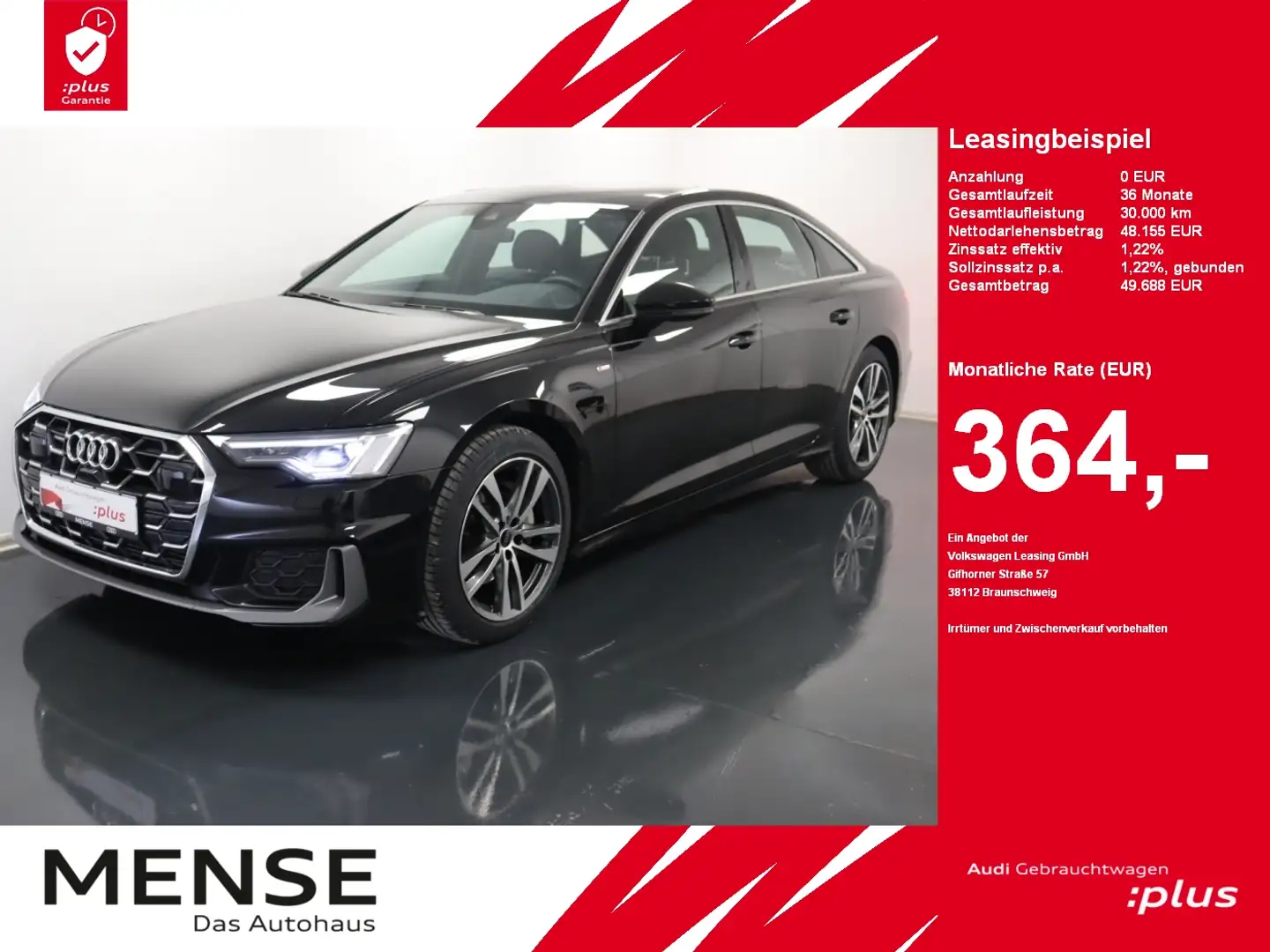 Audi A6 45 TFSI quattro S tronic S line |Matrix|ACC Schwarz - 1