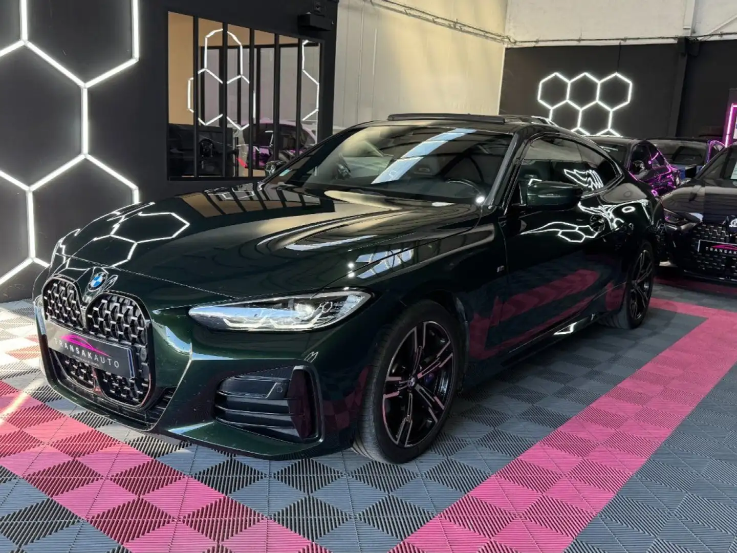 BMW 340 SERIE COUPE G22 M440d xDrive 340 ch BVA8 ~ Sièges M sport ~ Toit ouvrant ~ Caméra de recul ~ 1 ère main ~ Vert - 2