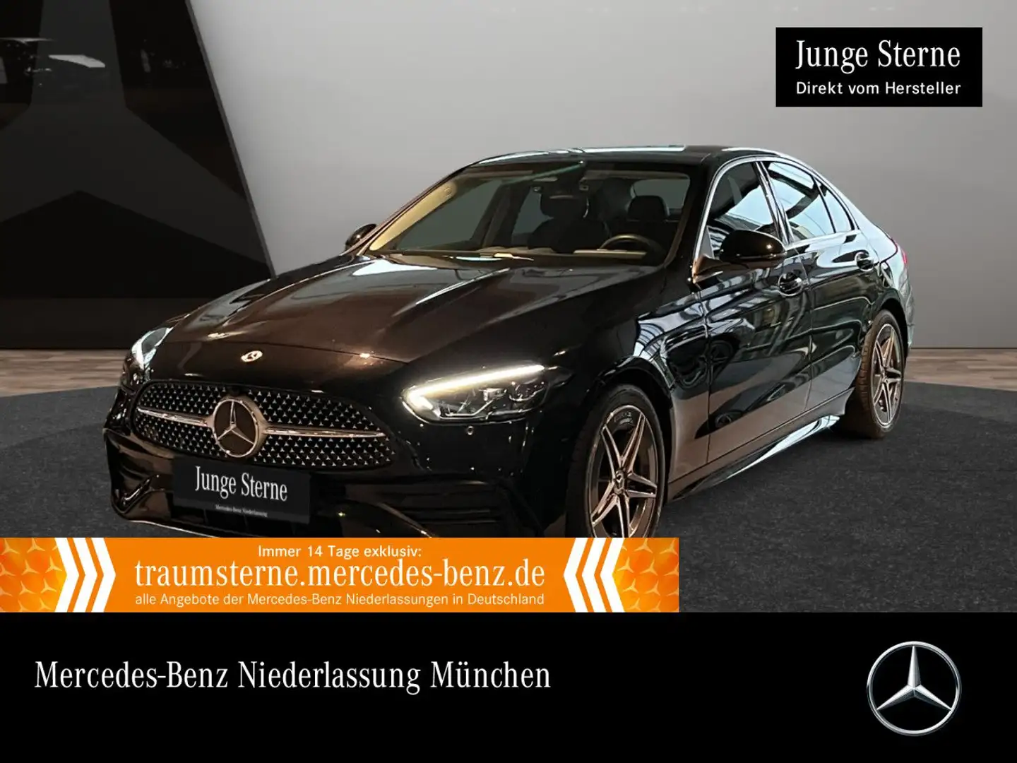 Mercedes-Benz C 180 AMG+PANO+LED+KAMERA+TOTW+KEYLESS+9G Schwarz - 1