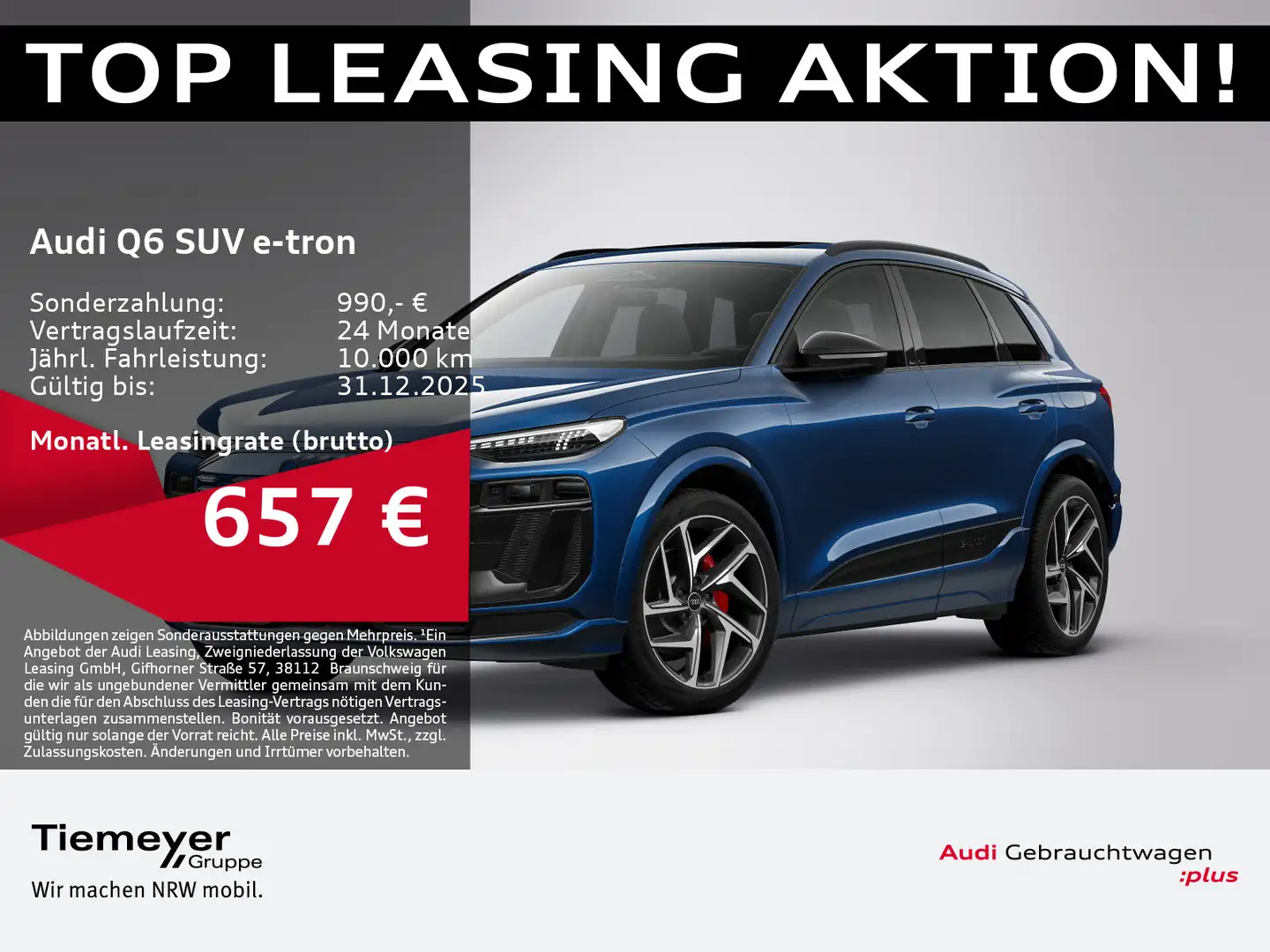 Audi Q6 e-tron Q S LINE EDT.BLUE PANO LEDER LM21 Blau - 1