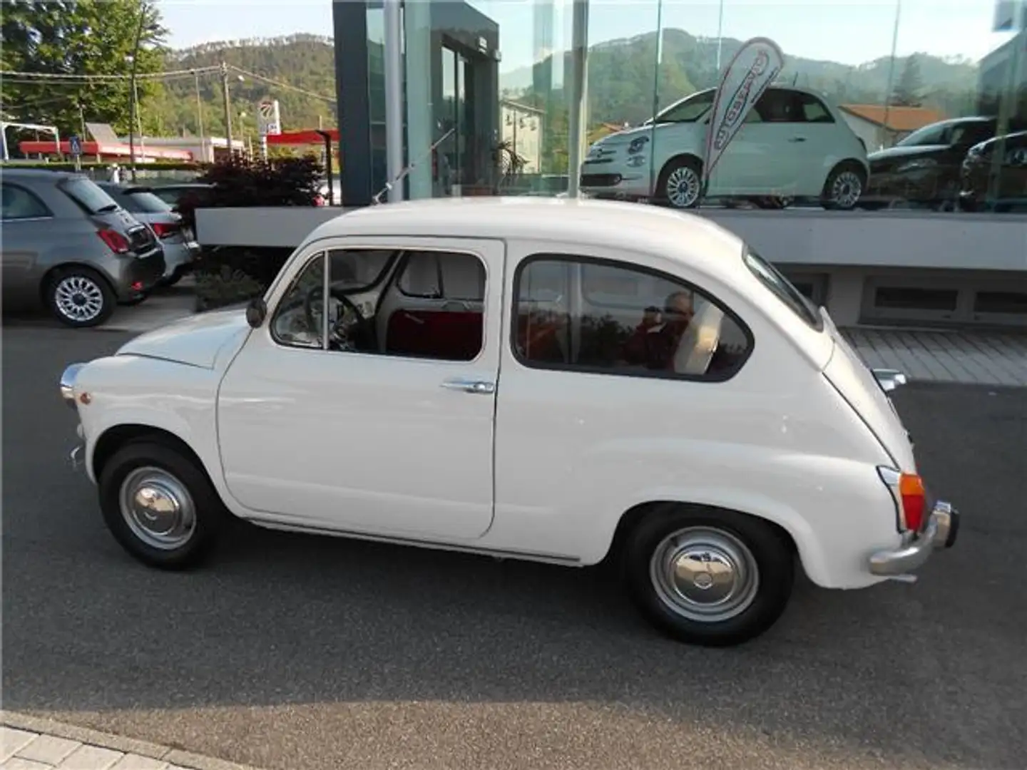 Fiat 600 750 FANALONA epoca Bianco - 2