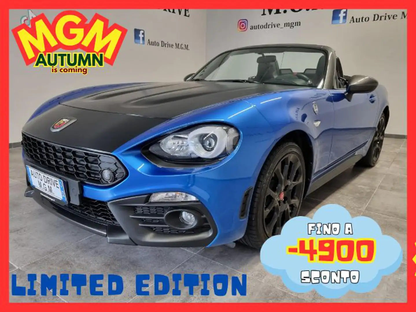 Abarth 124 Spider 1.4 Turbo MultiAir 170 CV 70esimo anniversario Blau - 1