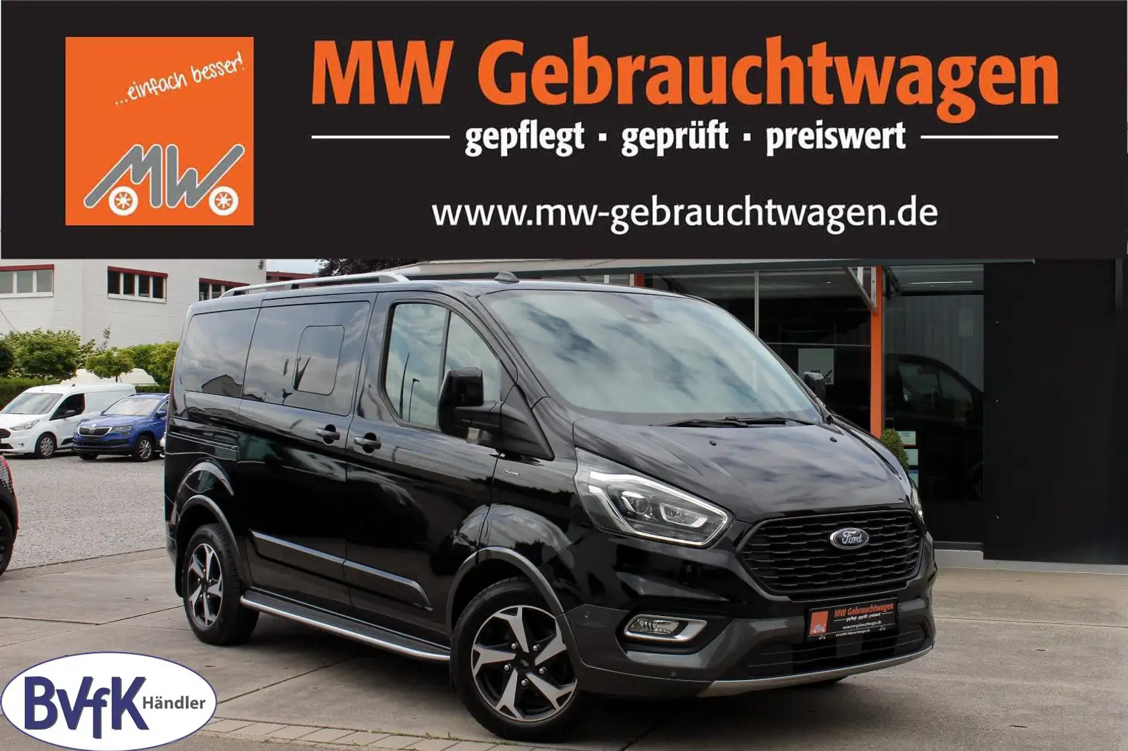 Ford Tourneo Custom 320 L1 Active 8-Sitz. ACC KAM PDC Negro - 1