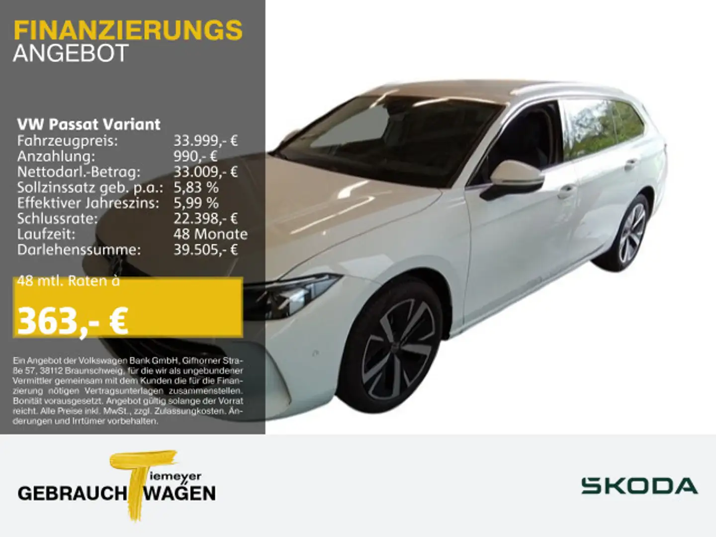 Volkswagen Passat Variant 1.5 eTSI DSG BUSINESS LM18 AHK KE Weiß - 1
