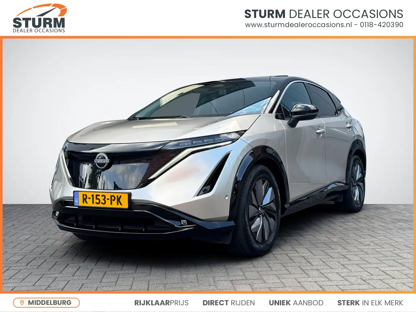 Nissan Ariya Evolve 91 kWh NL-Auto + 1e Eigenaar! | Panoramadak Grijs - 1