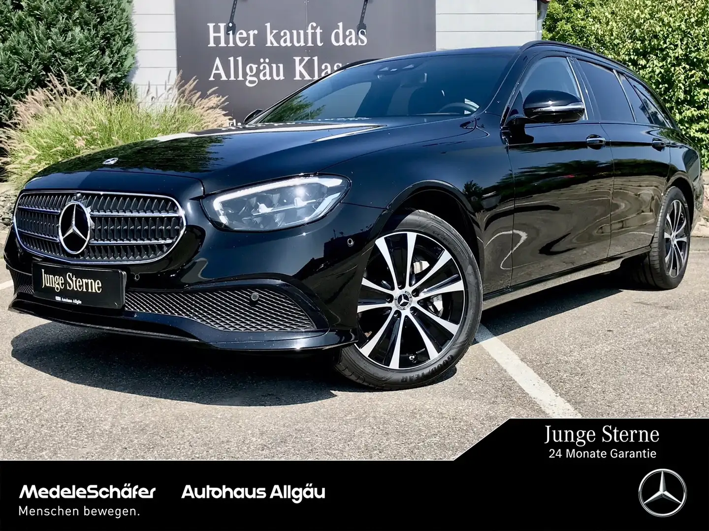 Mercedes-Benz E 300 E 300 de T 4M Night AHK Dist PanoSD Keyl HUD 360 Schwarz - 1