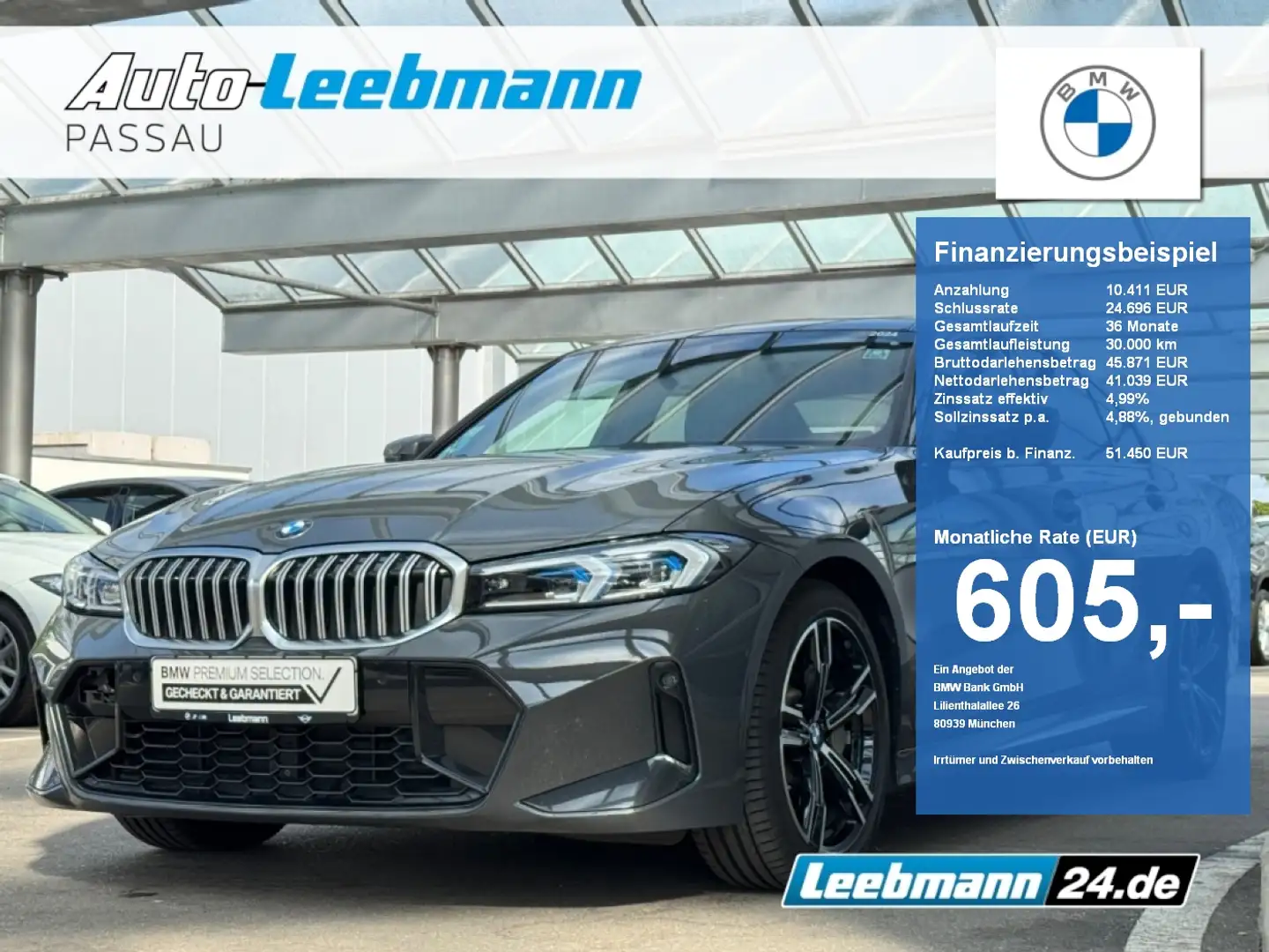 BMW 330 d xDrive Lim. M-Sport GARANTIE bis 04/2029 Grau - 1