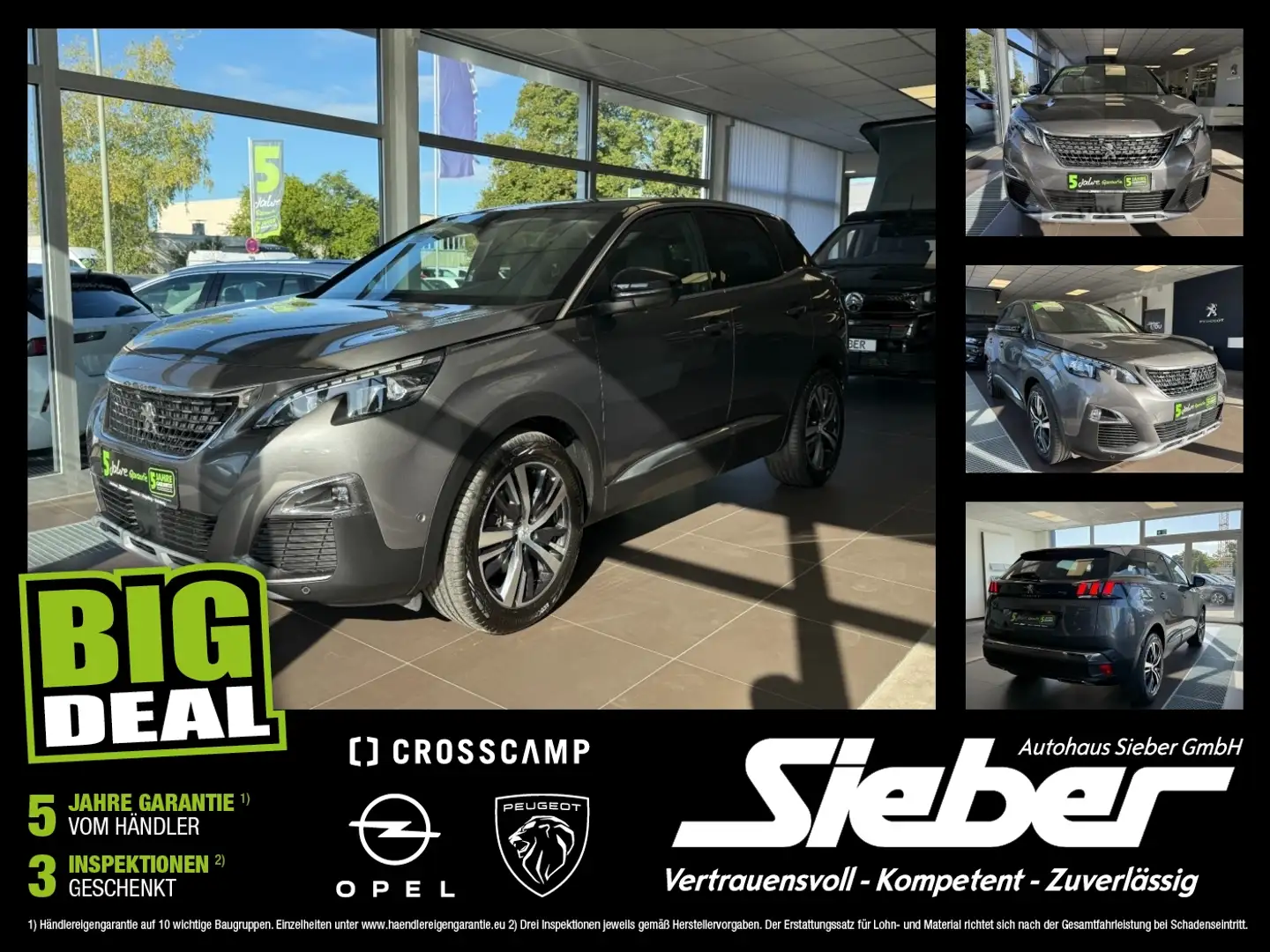 Peugeot 3008 1.5 BlueHDi 130 Allure Navi*Sitzhzg*Kamera Grau - 1