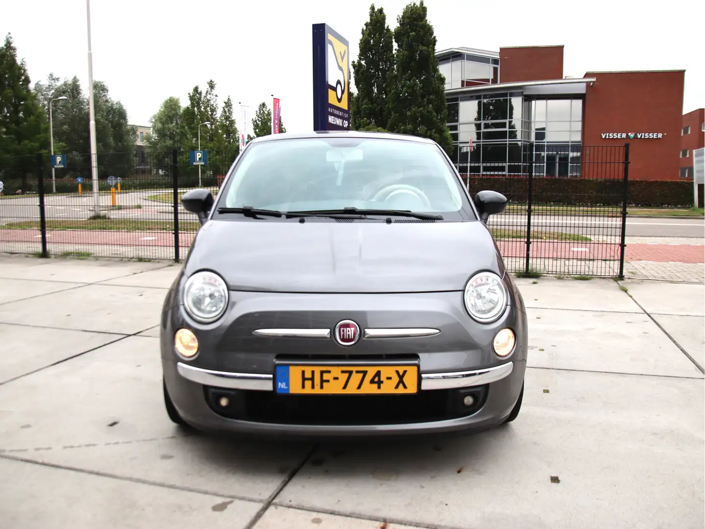 Fiat 500 0.9 TwinAir Lounge Panodak, Leder, Clima, 1e eig, Grijs - 2