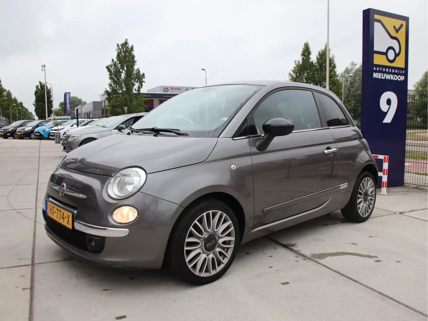 Fiat 500 0.9 TwinAir Lounge Panodak, Leder, Clima, 1e eig, Grijs - 1
