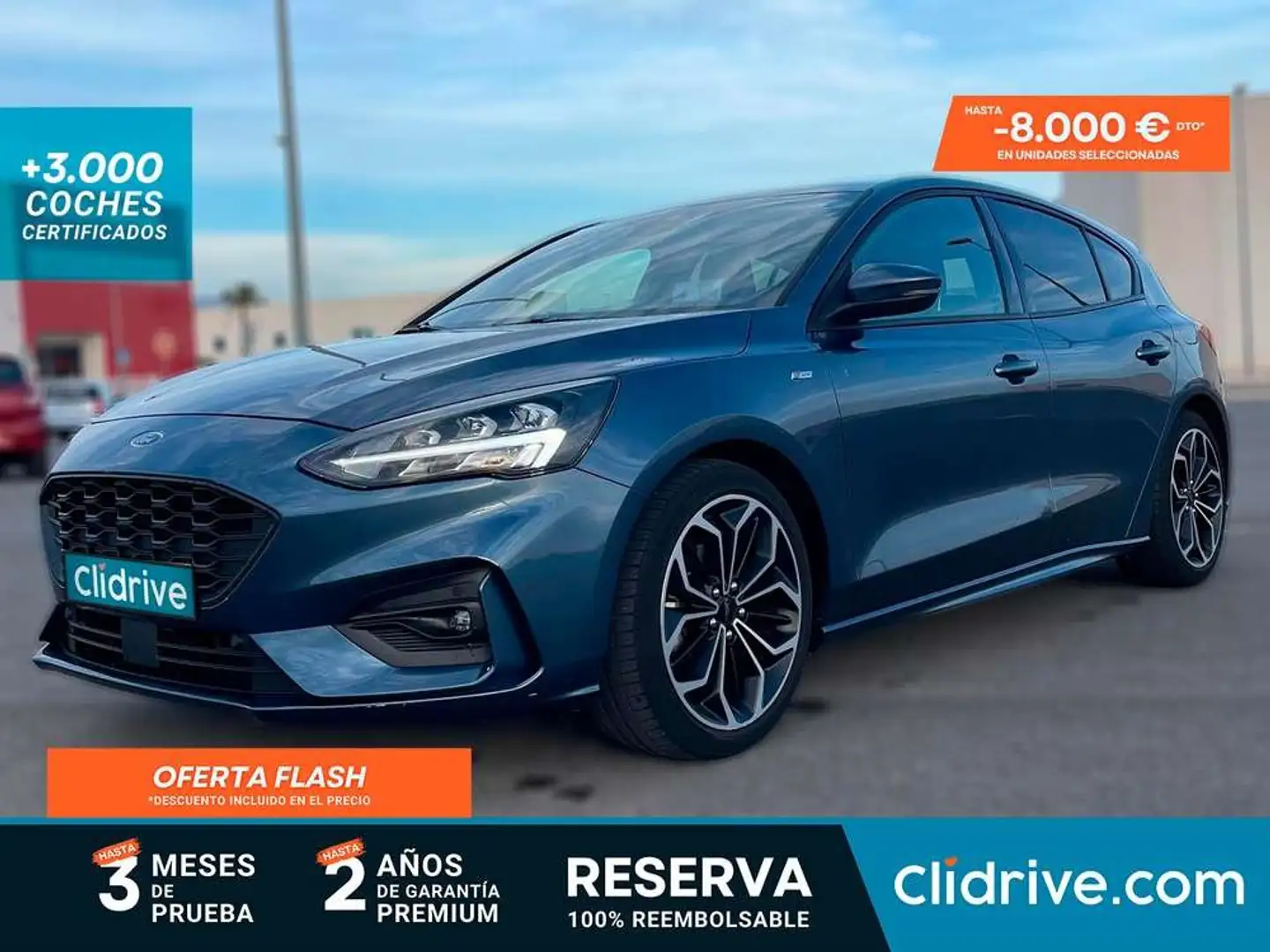 Ford Focus 1.0 Ecoboost ST-Line 125 Bleu - 1