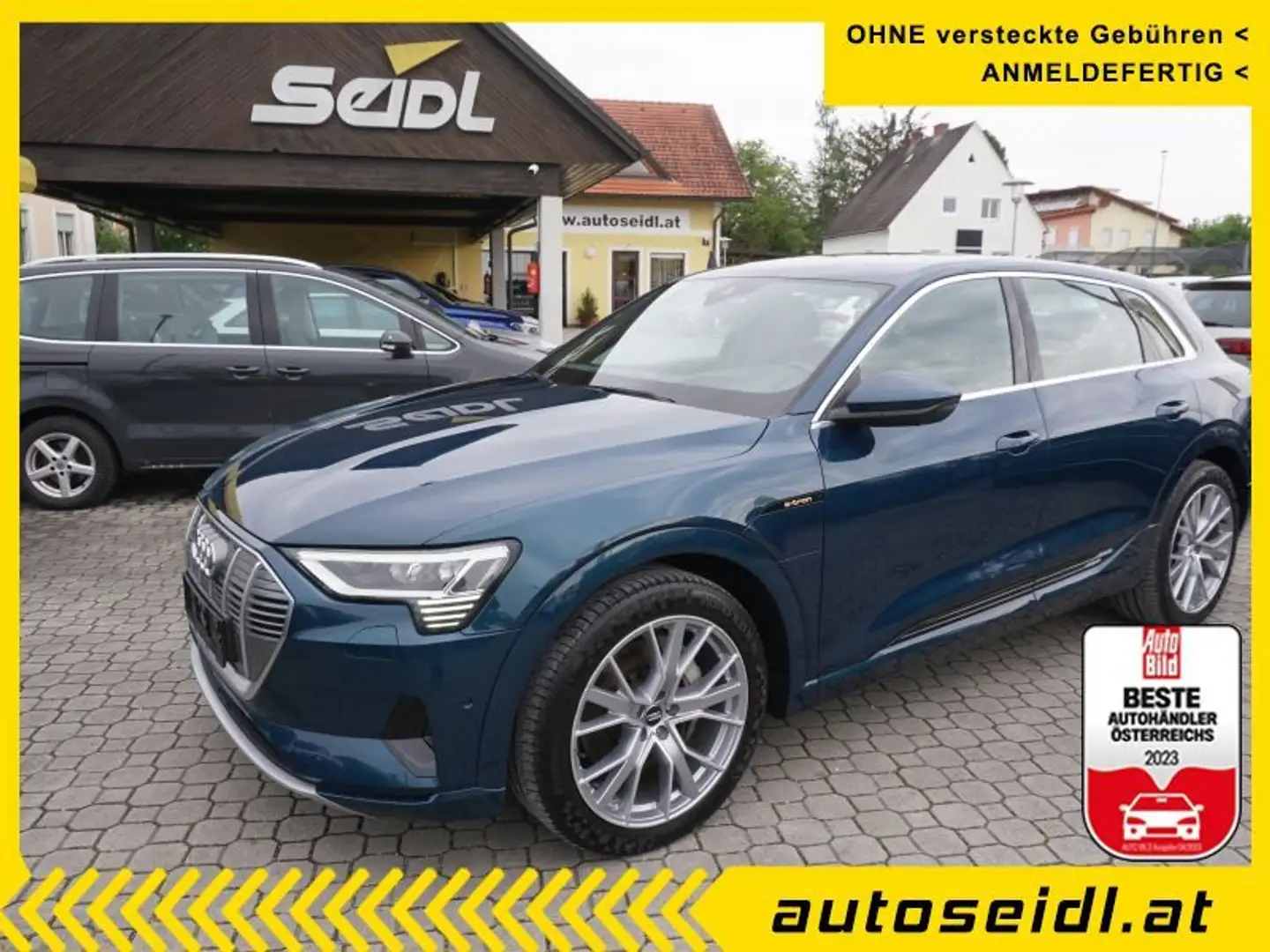 Audi e-tron 55 quattro *S-LINE+21"ALU+MATRIX* Modrá - 1