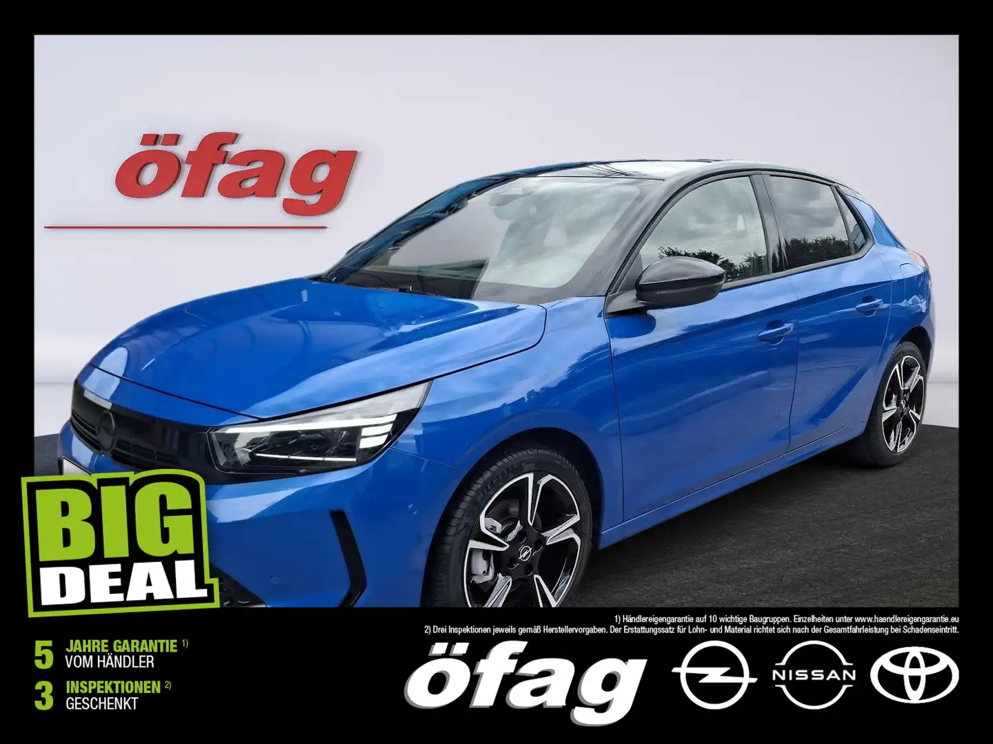 Opel Corsa F 1.2 Turbo GS LED+Navi+SHZ+Winterp.+Kam. Blau - 1