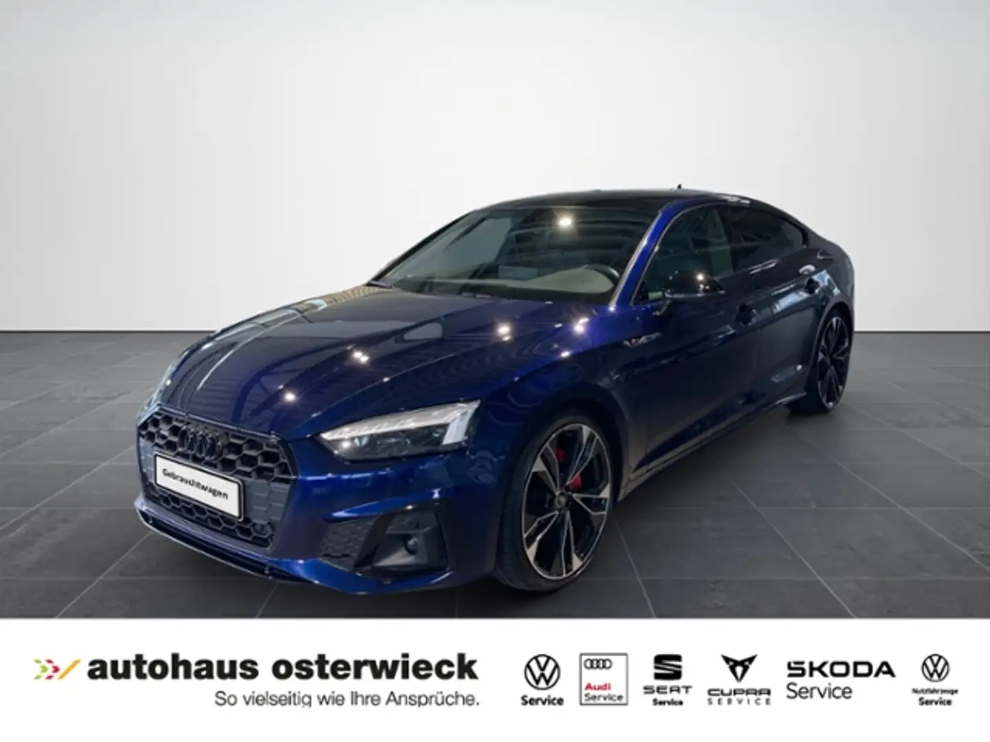Audi A5 40 2.0 TDI quattro Sportback S line Matrix LED Pa Blau - 1