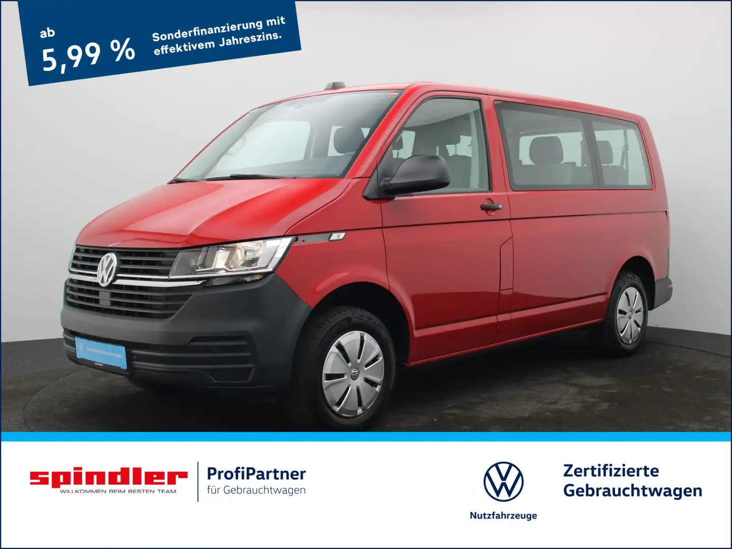 Volkswagen T6.1 Kombi / 9-Sitze, AppConnect, Bluetooth, PDC Rot - 1