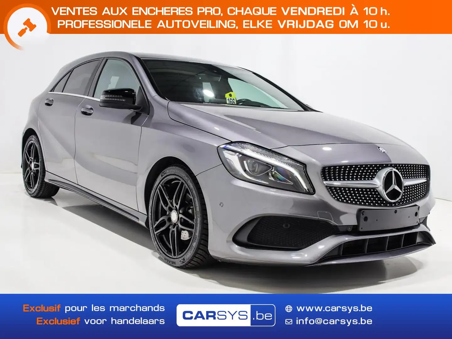 Mercedes-Benz A 180 D - BVA - AMG CUIR/ALC - LAD - CAM - GPS - 18 Gris - 1