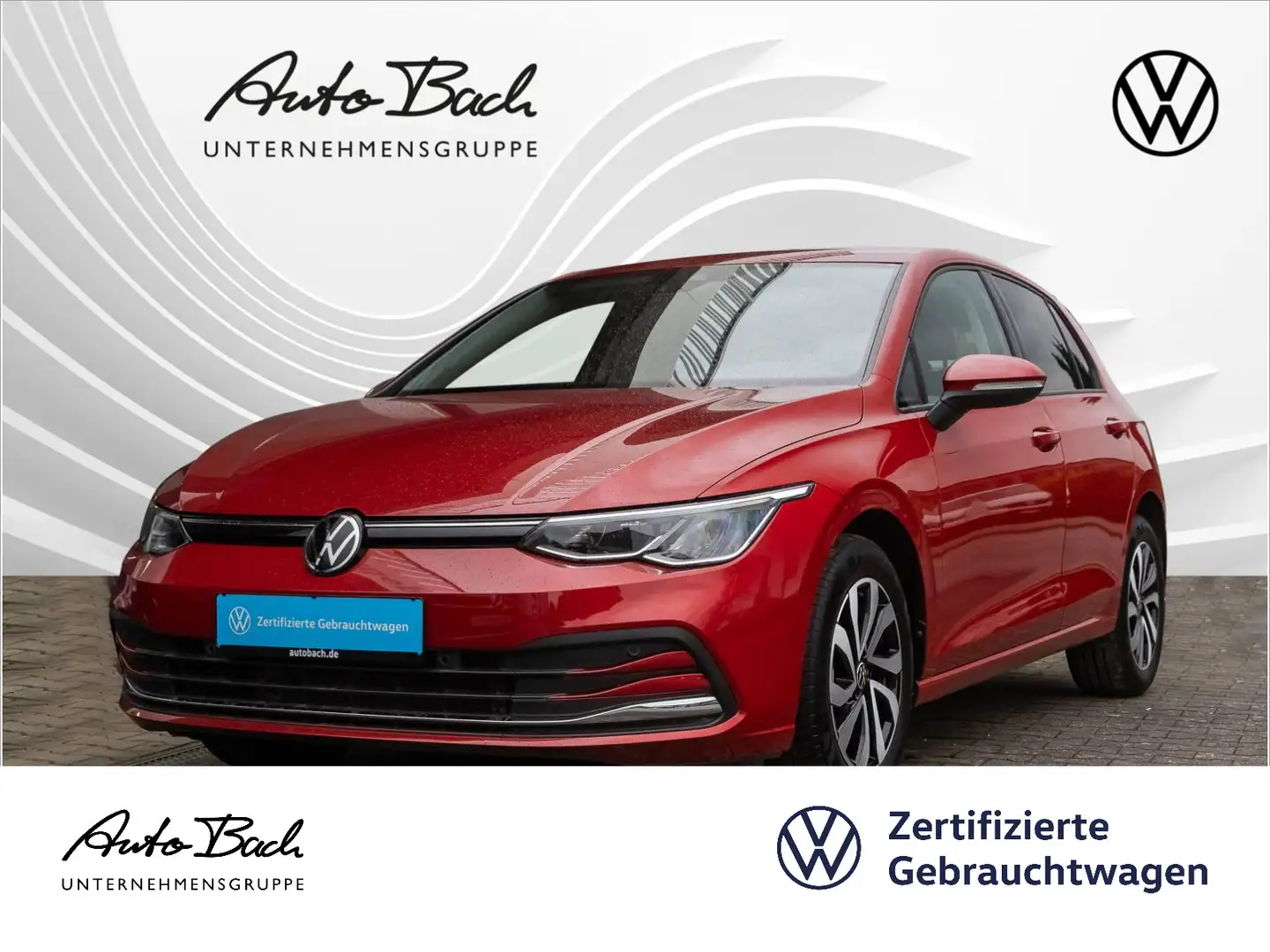 Volkswagen Golf VIII 1.5 eTSI "ACTIVE" DSG Navi LED Digital Rood - 1