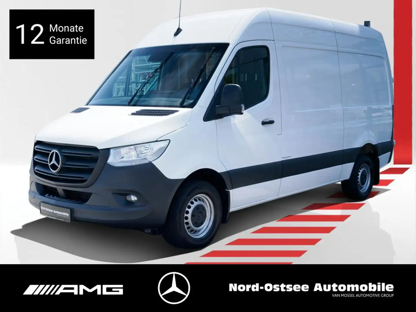 Mercedes-Benz Sprinter 319 L2H2 AHK 3,5T AUTOM KAM STANDHZG Blanc - 1