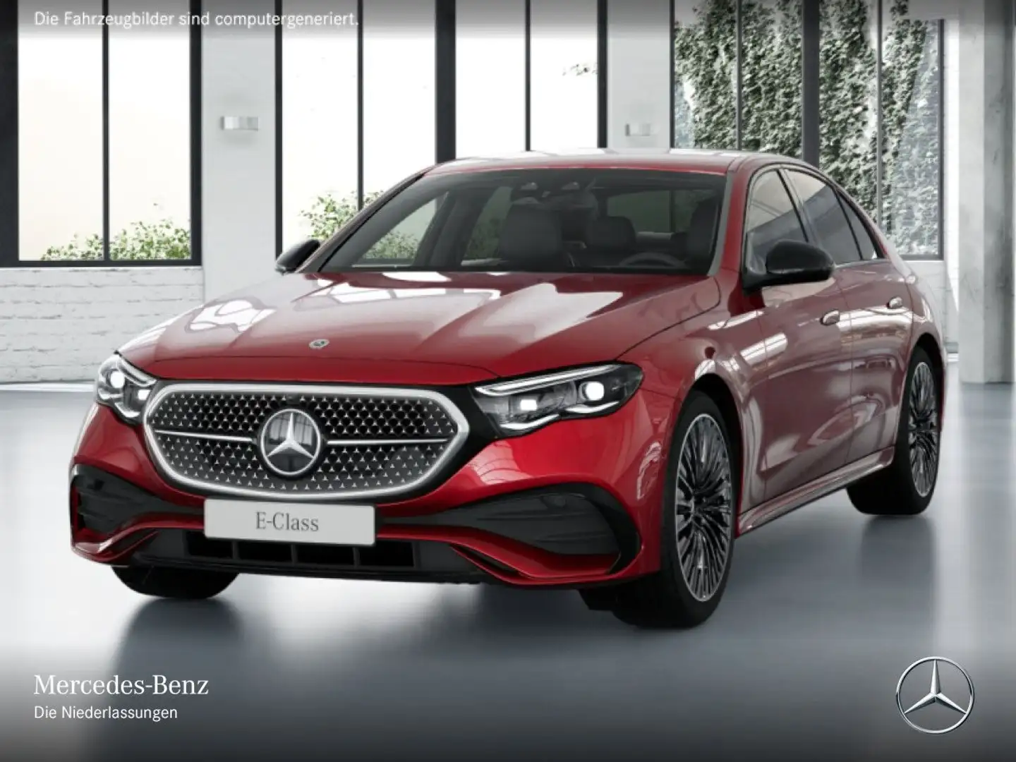 Mercedes-Benz E 220 d AMG Fahrass 360° Distr+ AHK Sitzklima PTS Rouge - 2