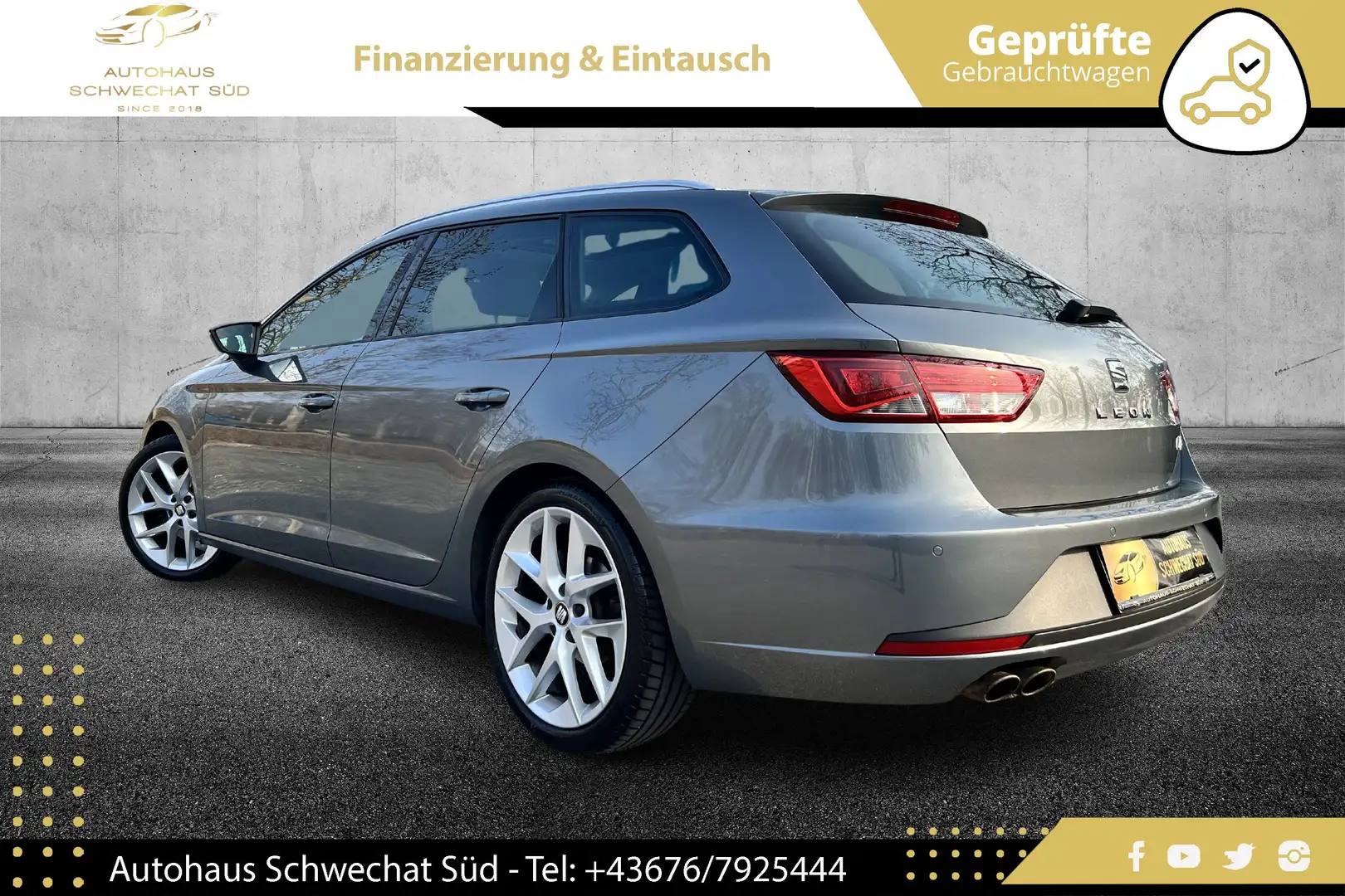 SEAT Leon Kombi FR 1,4 TSI // PANORAMA //18" FR // NAVI // Grau - 2