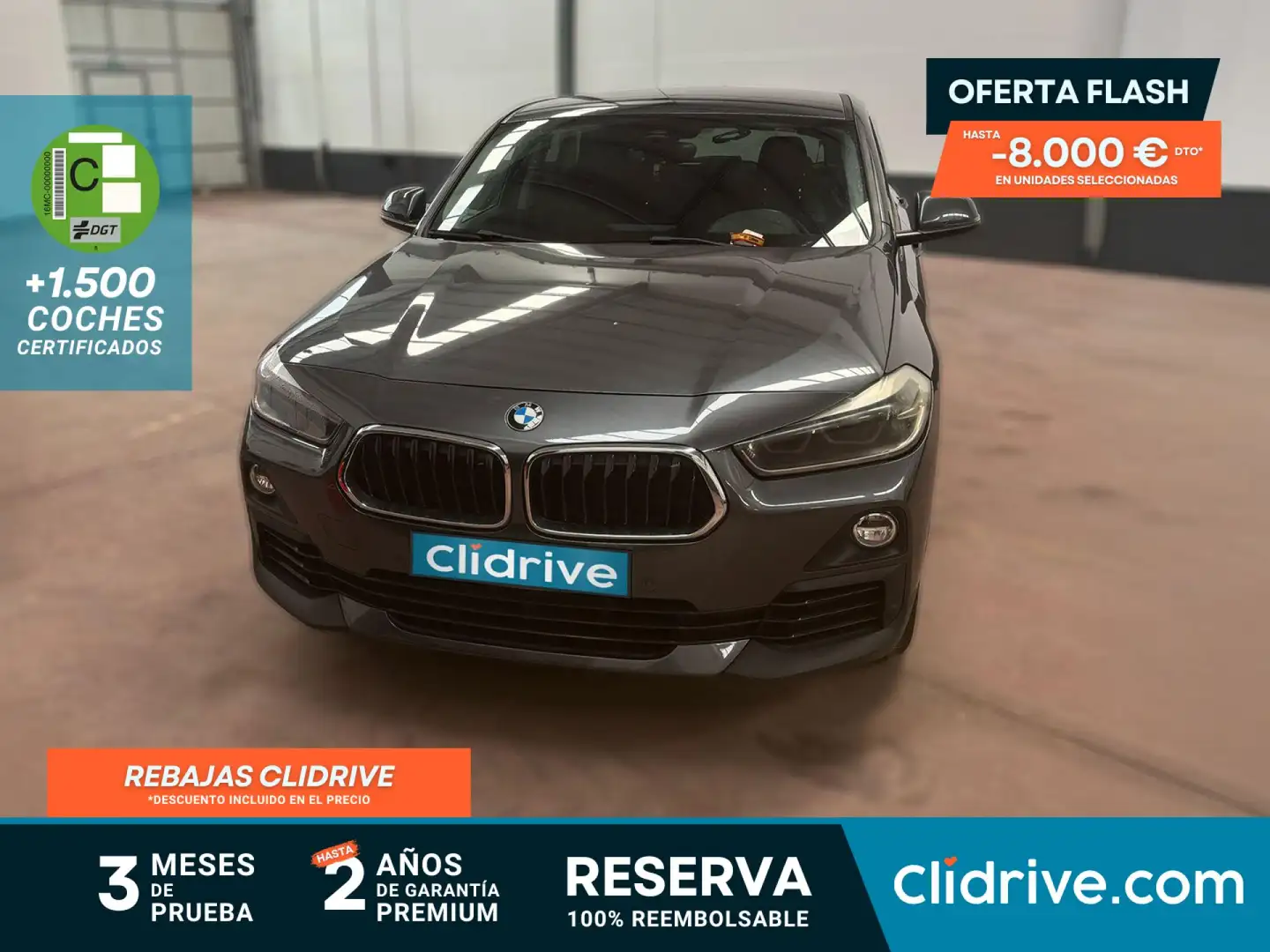 BMW X2 sDrive 18dA Gris - 1