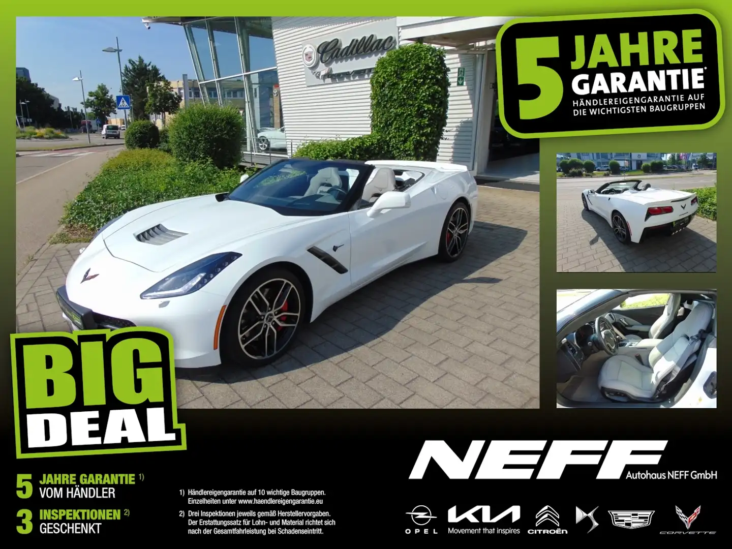 Corvette C7 Cabrio Spring Edition EU 6.2 V8 HUD Leder Blanc - 1